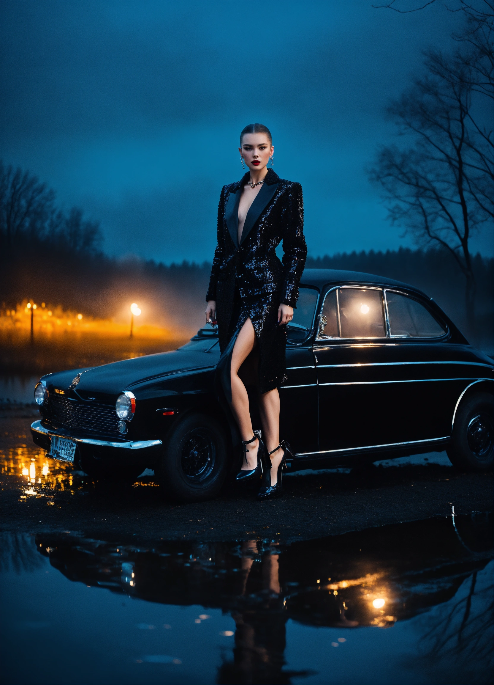 Lexica - Portrait of haute couture beautiful russian fashion model ...