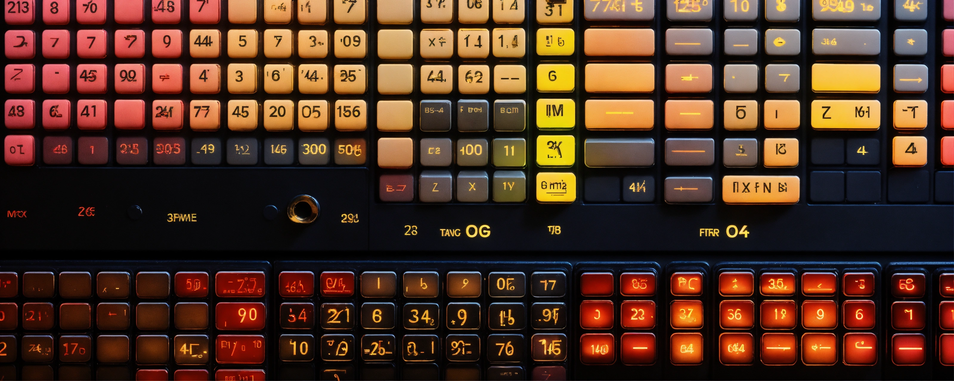 Lexica - Calculator. permutation. black background, shiny texture ...