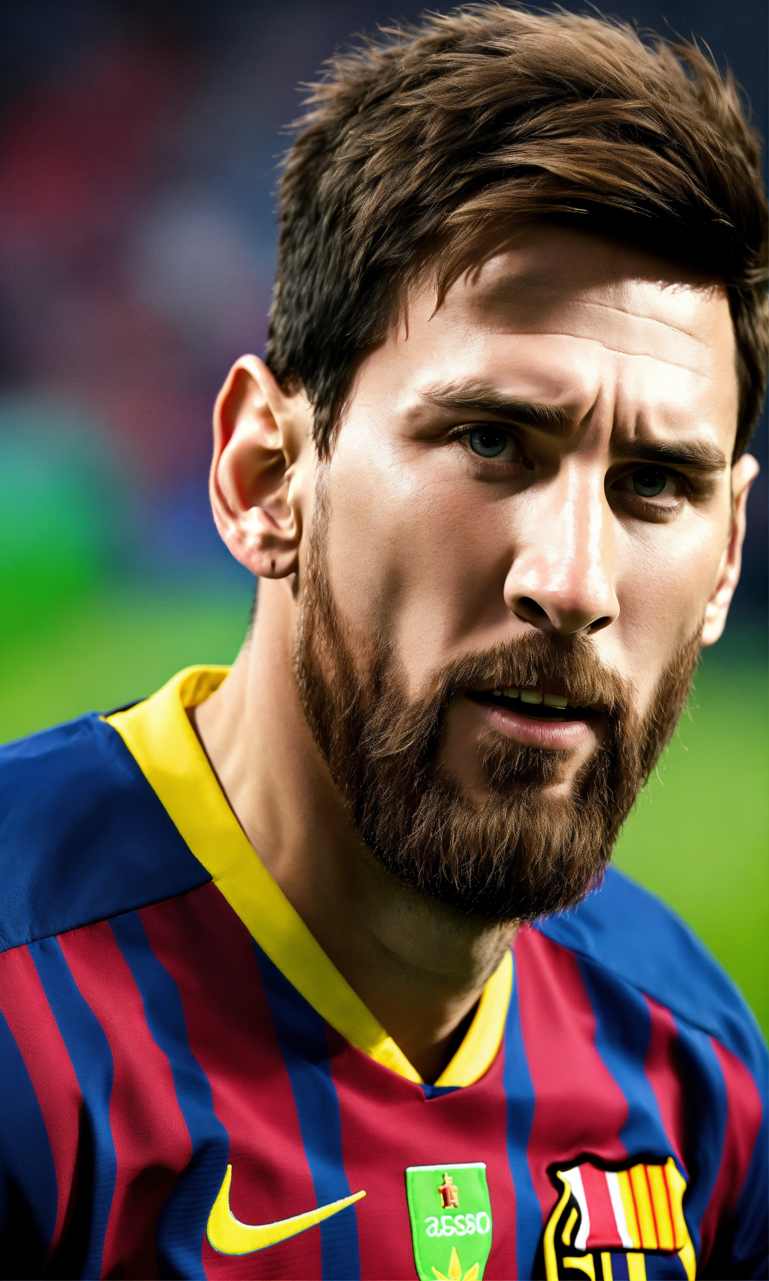 Lexica - Lionel Messi, looking at camera, ultra realistic, high quality