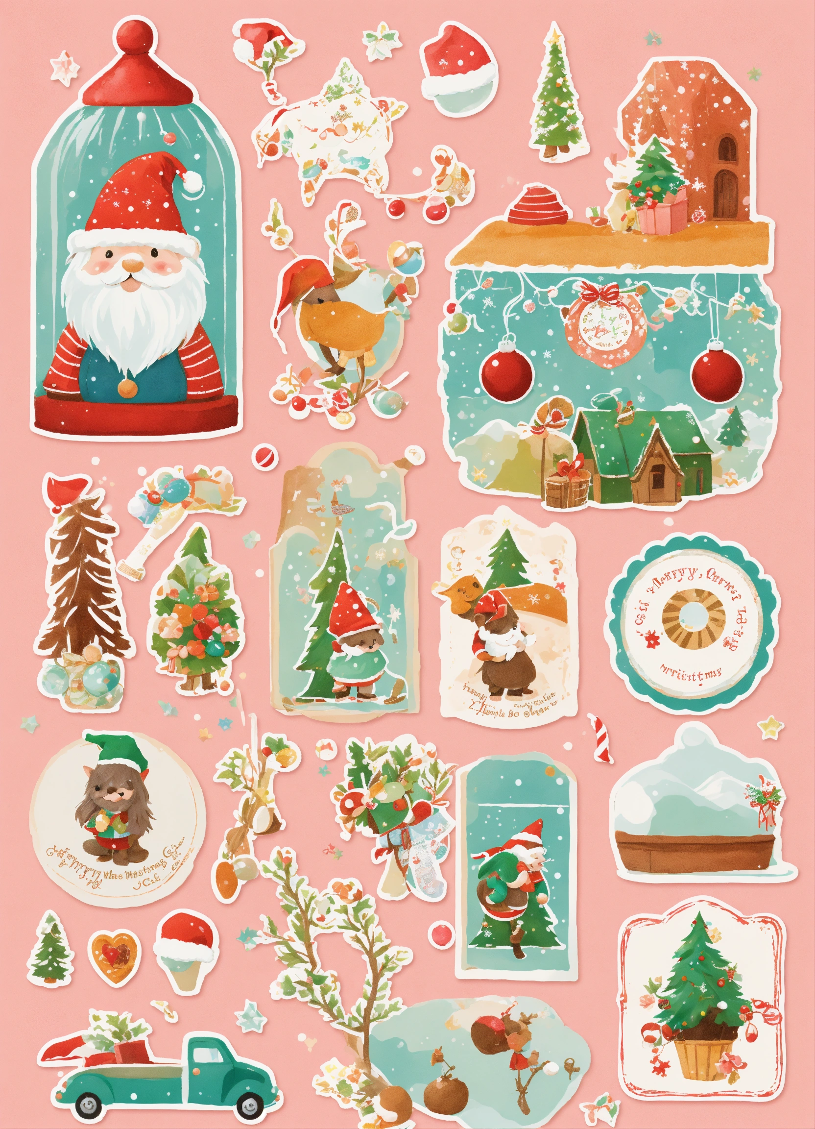 Lexica - Craft a collection of adorable stickers featuring various ...