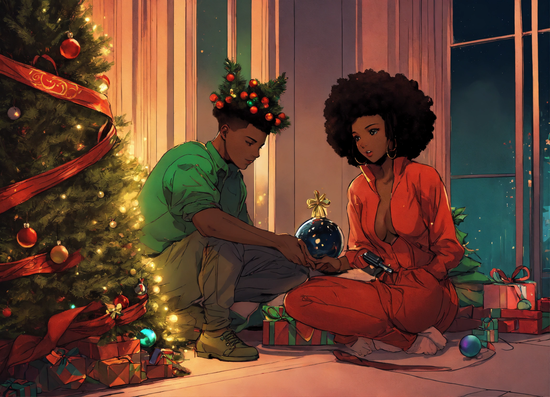 Lexica - Dystopian Future. it’s Christmas time. Afrocentric. trimming ...