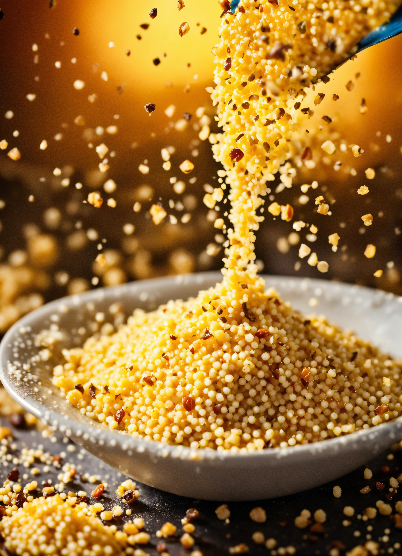Lexica Couscous. With spectacular splashes of couscous seed. Creative
