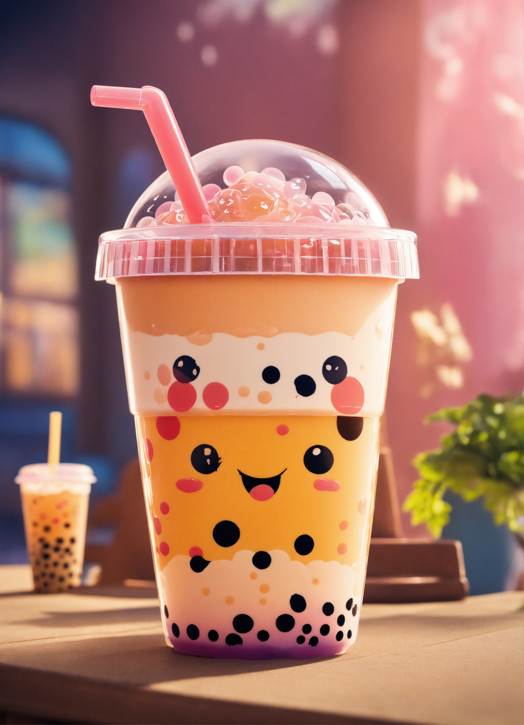 Lexica A cute bubble tea cup