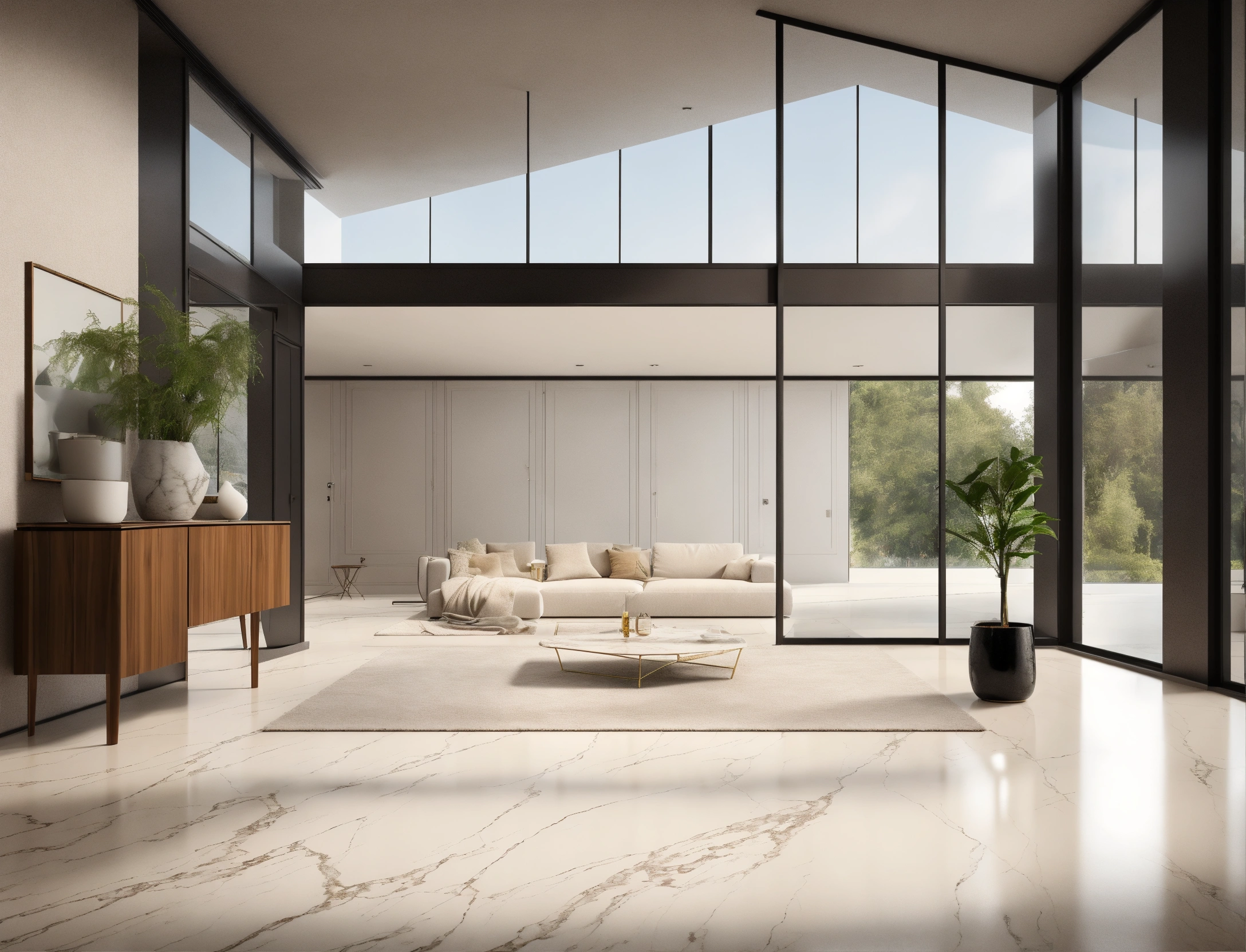 Lexica - Generate a highly realistic image of a completely empty room ...