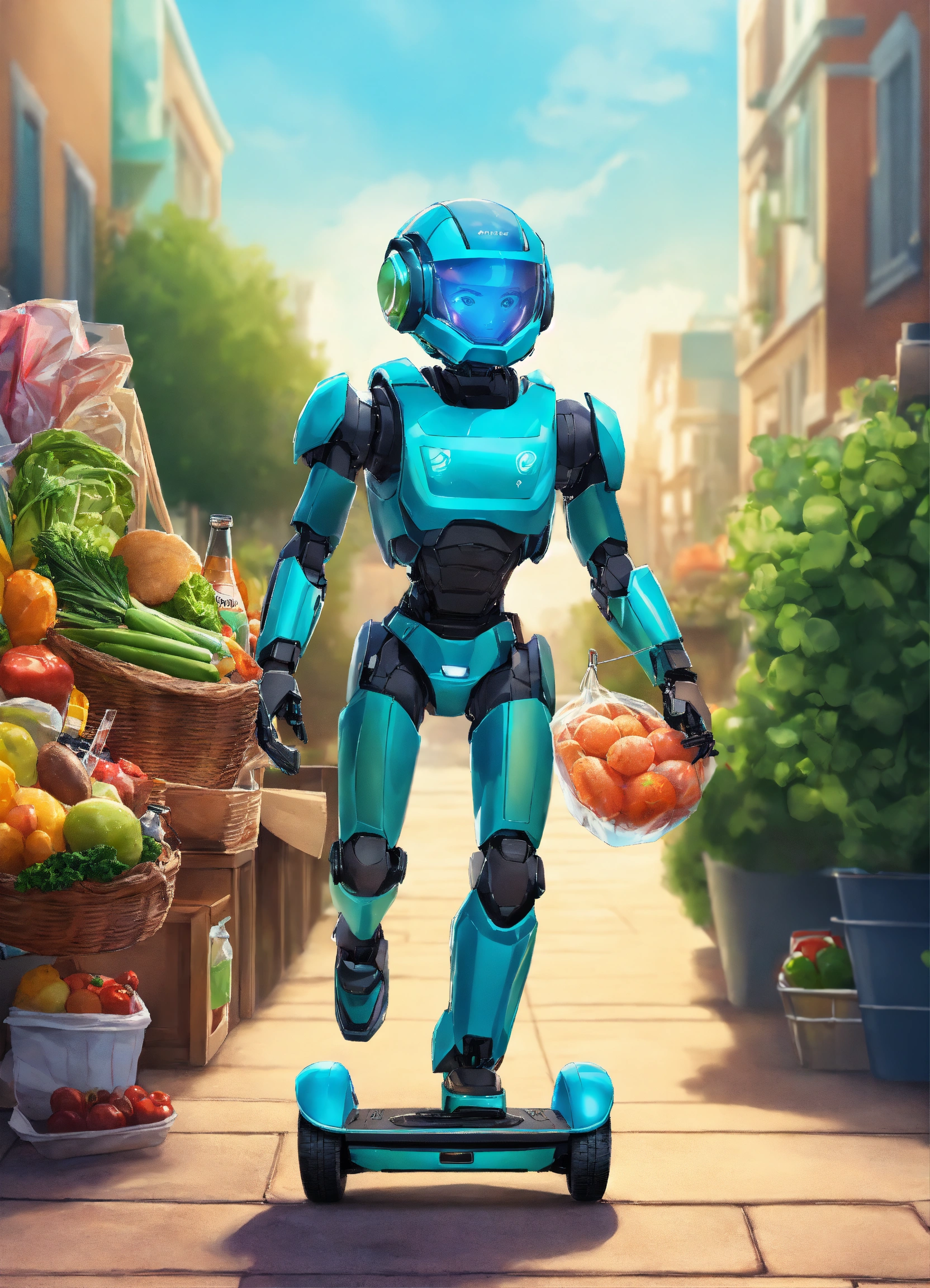 Lexica - A passionate male robot riding on hoverboard, realistic man ...