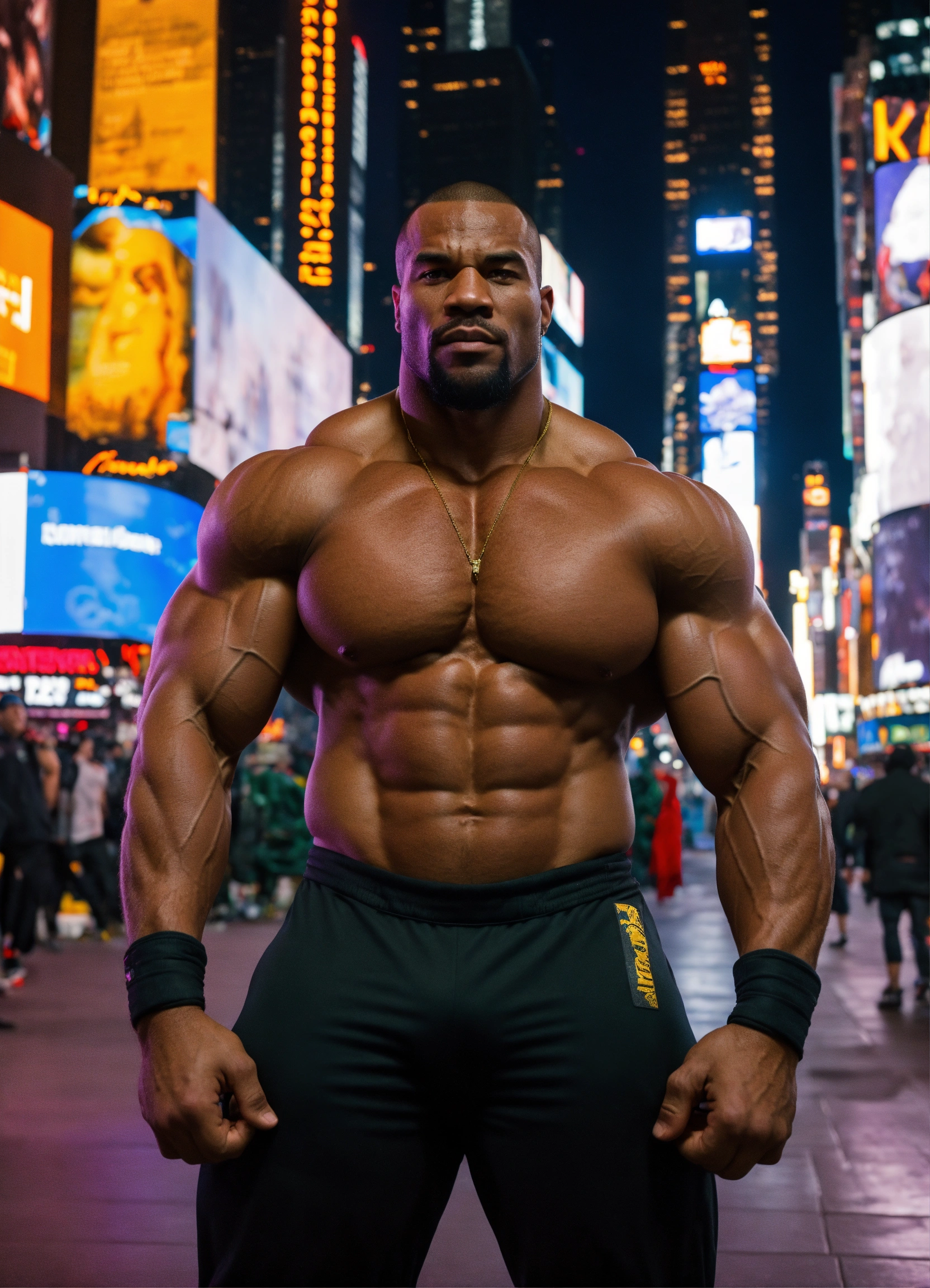 Lexica - 30-year-old man with big muscles, Kano from Mortal Kombat, big ...