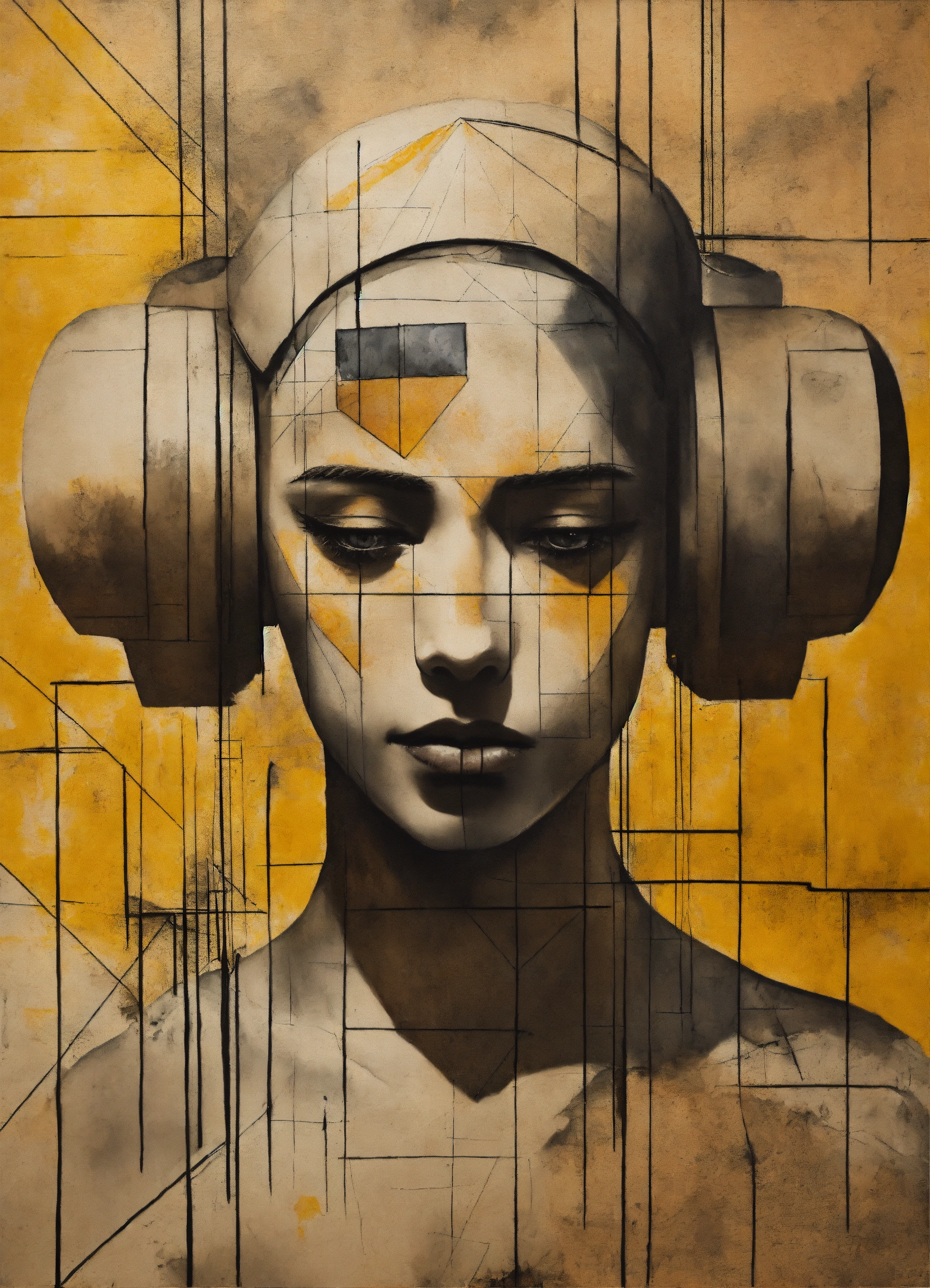 Lexica - Create the outline of personification of delirium, painted ...