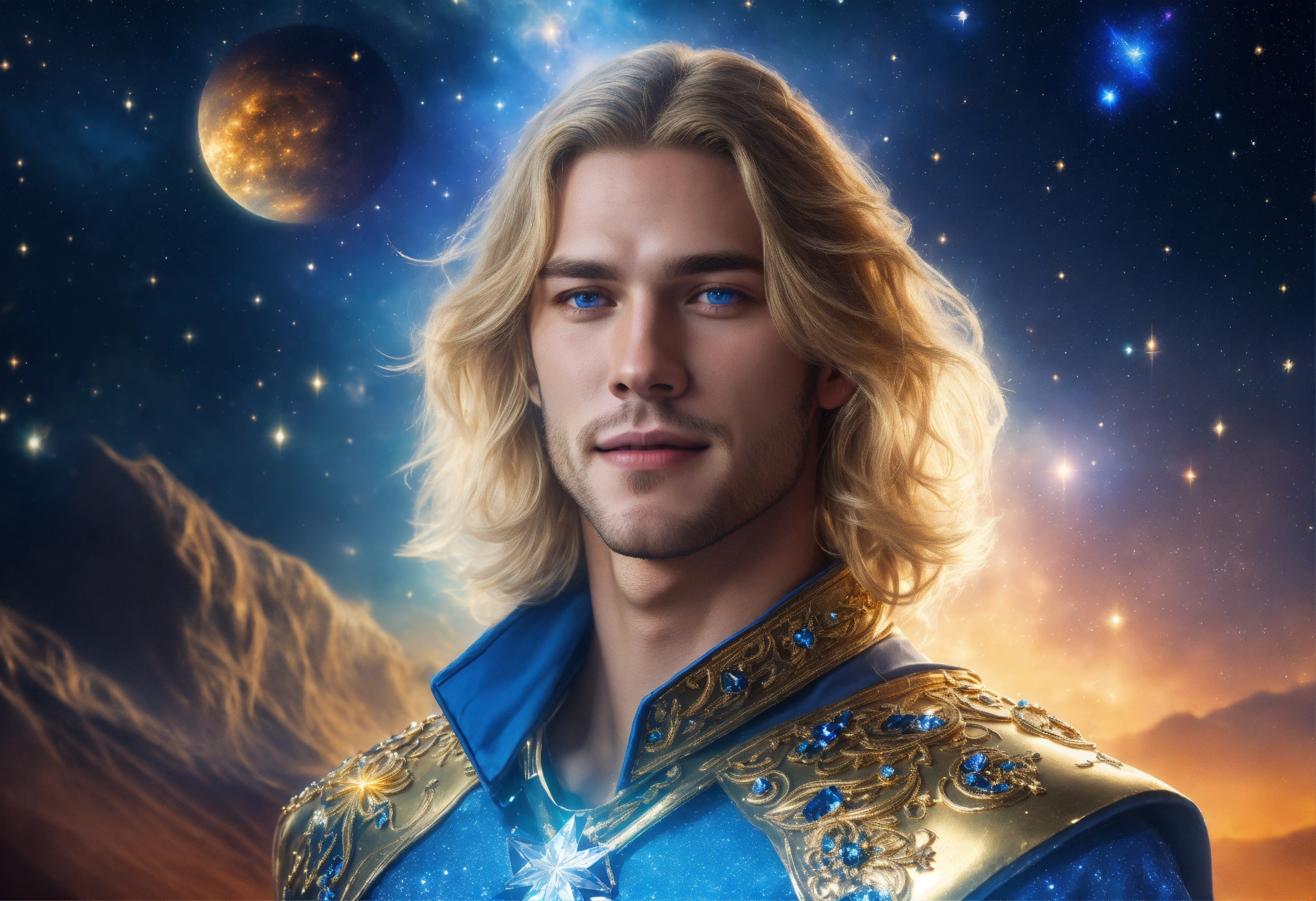 lexica-big-portrait-cosmic-male-blond-blue-eyes-in-a-galactic