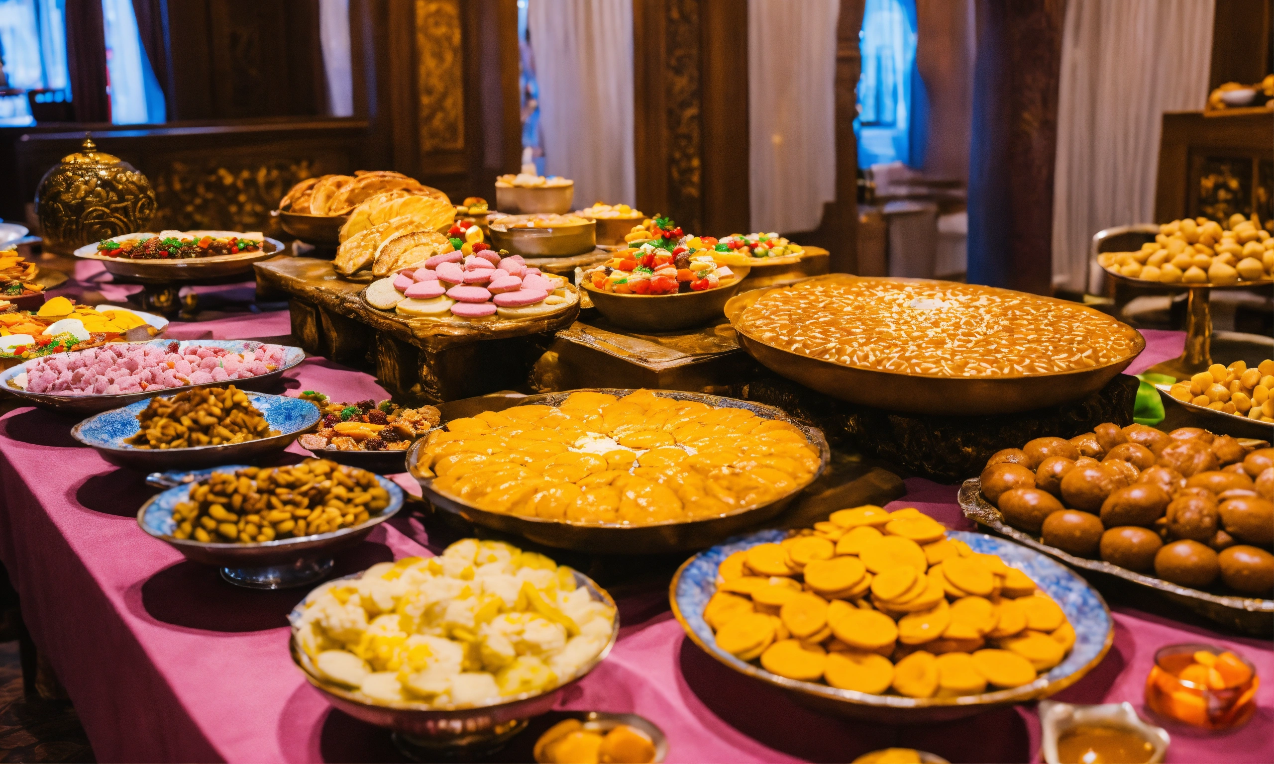 Lexica - A large table with national Kazakh sweets with national Kazakh ...