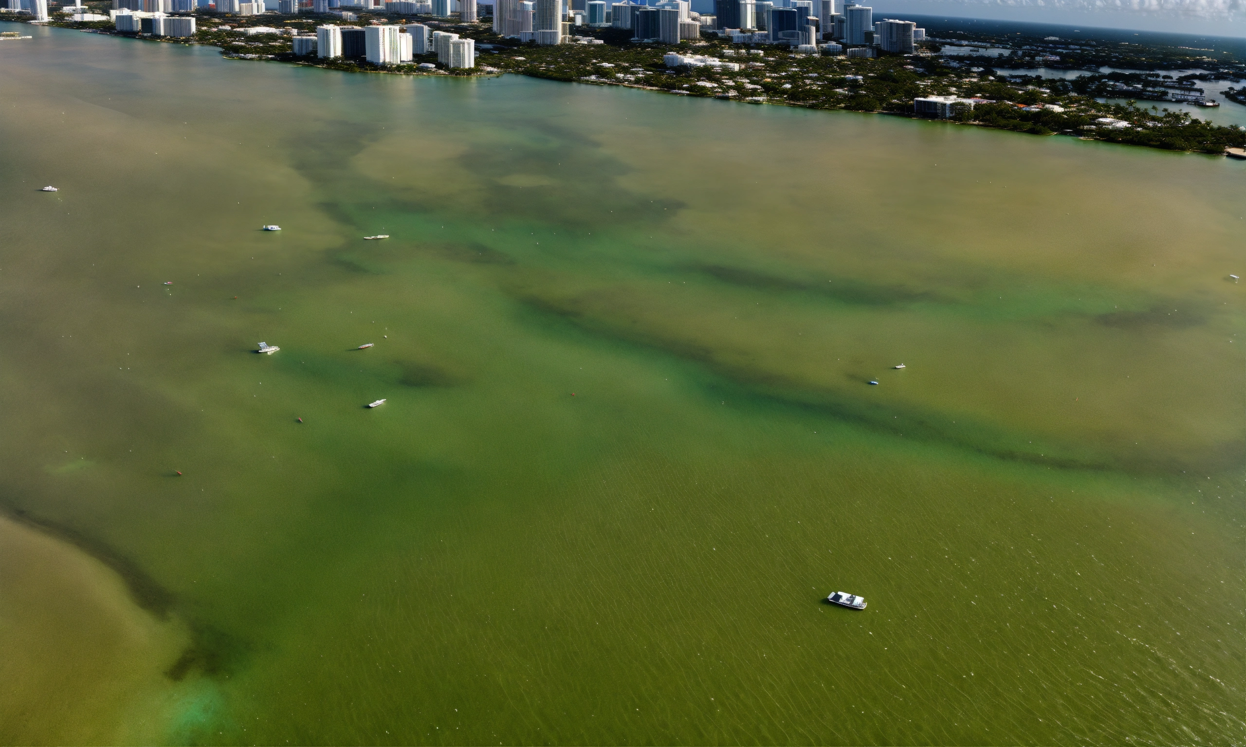 Lexica Aerial view of Miami underwater