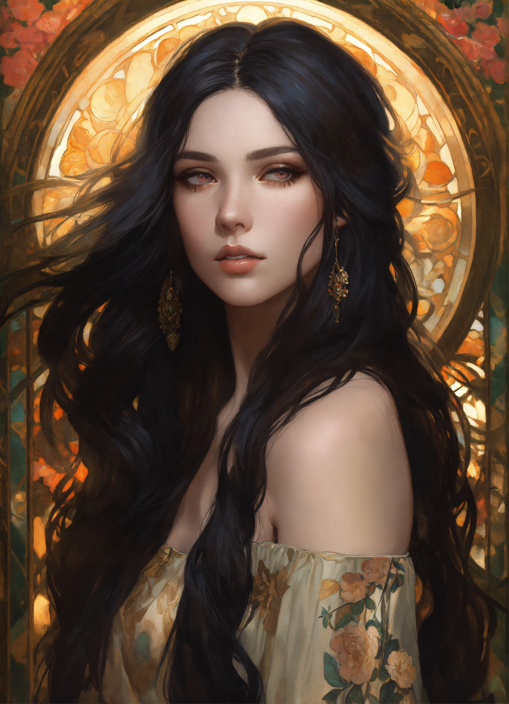 Lexica - Portrait of a beautiful, pale skin, Eastern European female ...