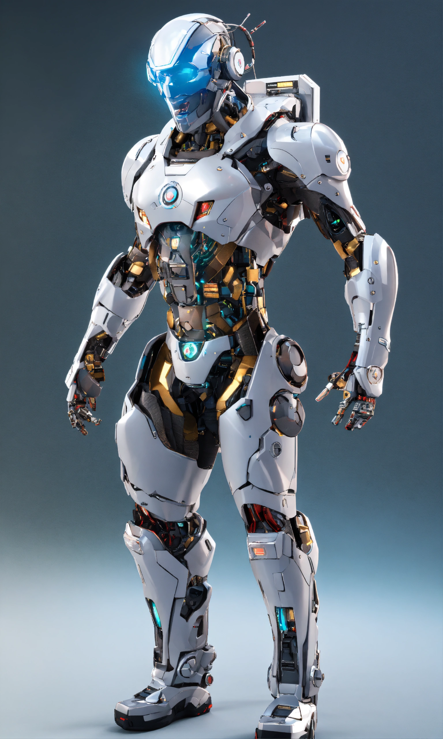 Lexica - Cyborg, full body, 3d, chat using cellphone, happy, screaming