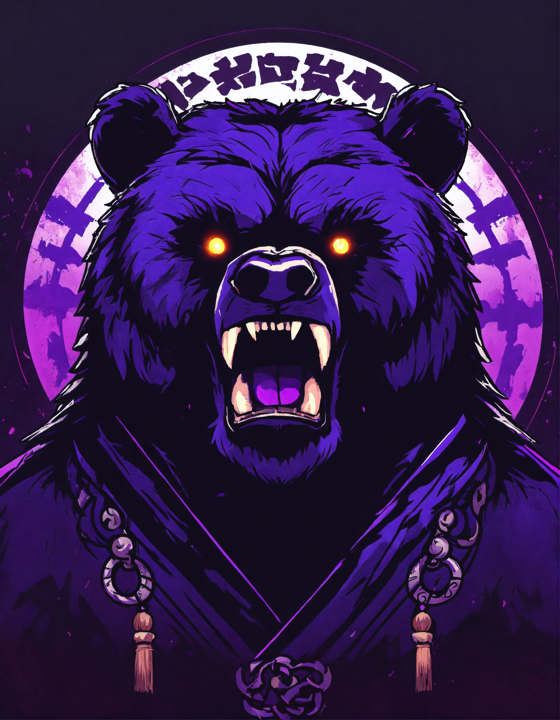 Lexica - Angry, savage, madness, rage bear logo, ancient, digital art ...