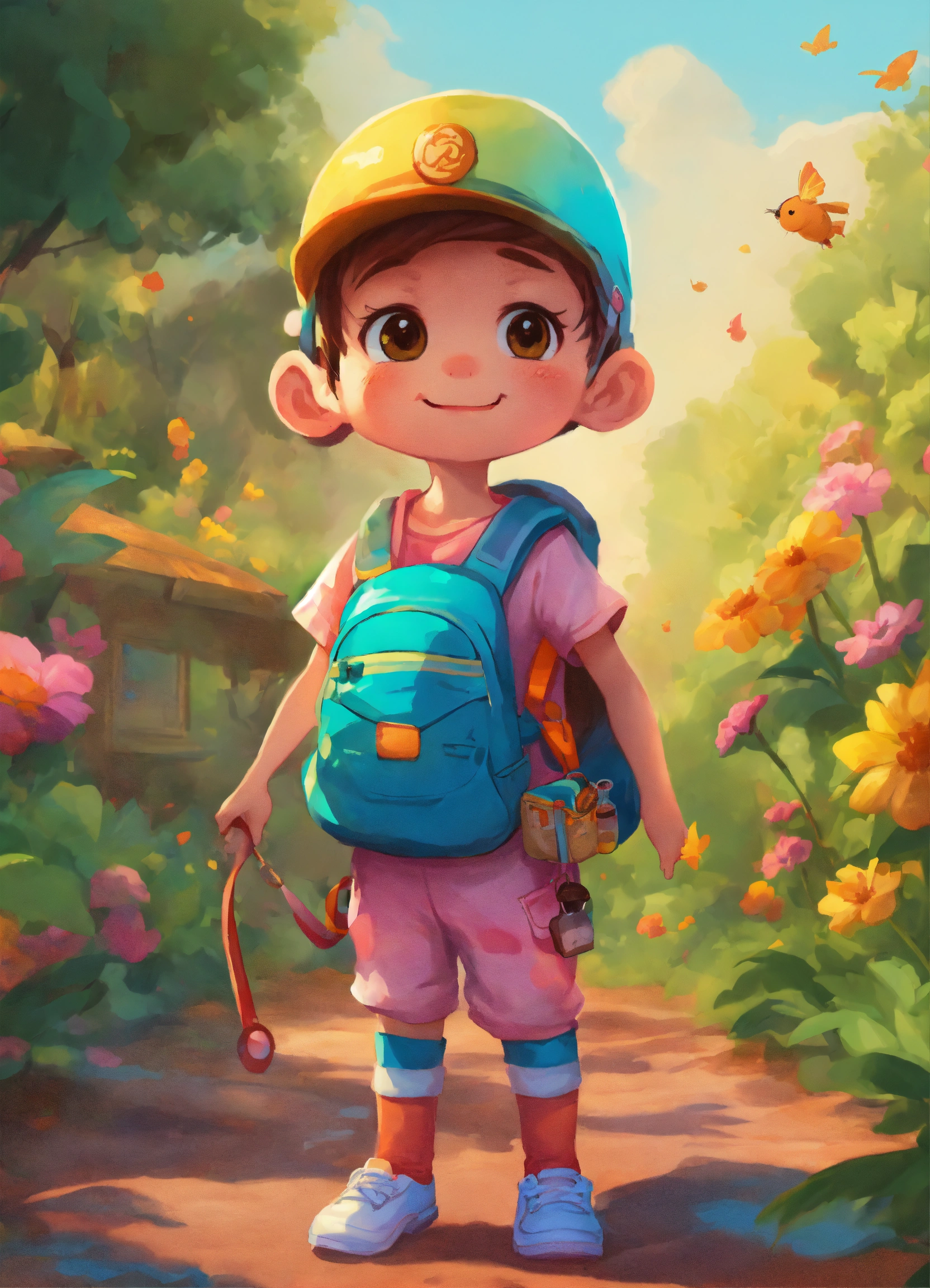 Lexica - Cute colorful small cartoon character