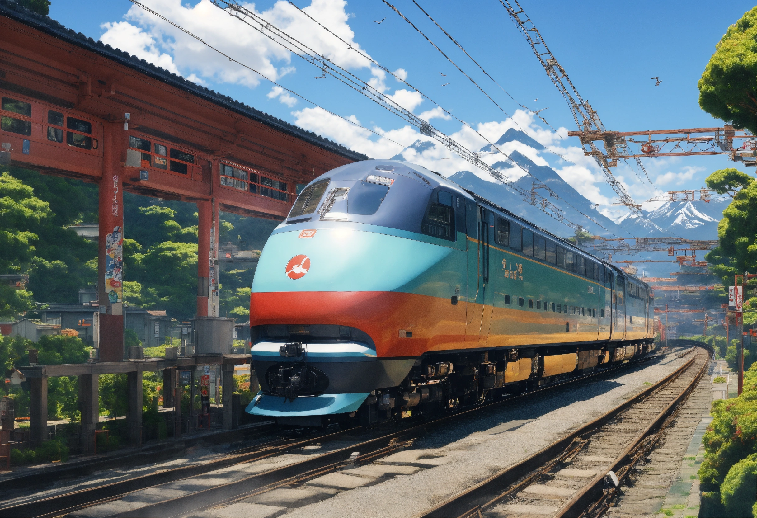 Lexica - UKIYOE style,future train , 8k , masterpiece