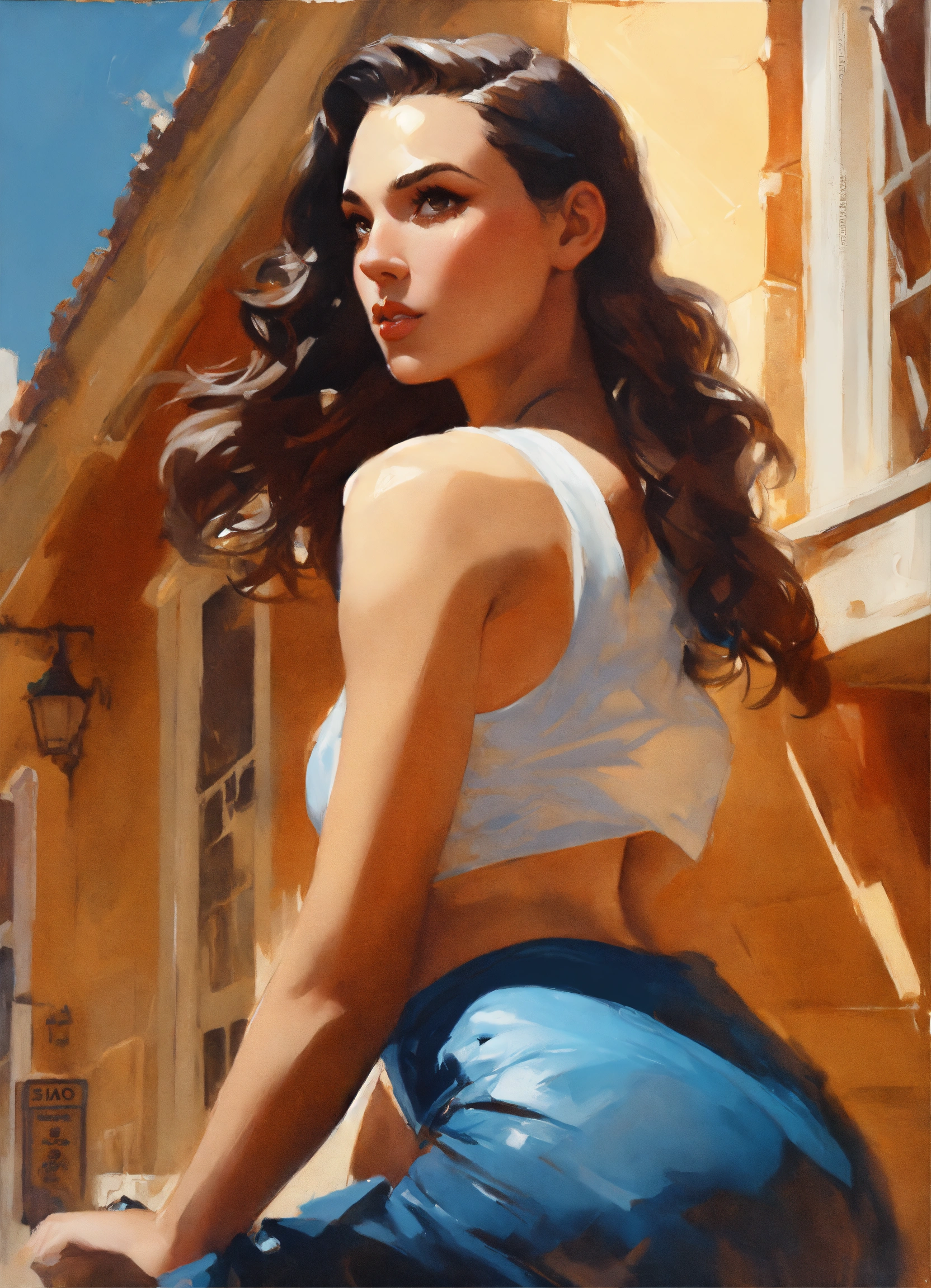 Lexica - Greg manchess portrait painting of a beauty from 40's pinup ...