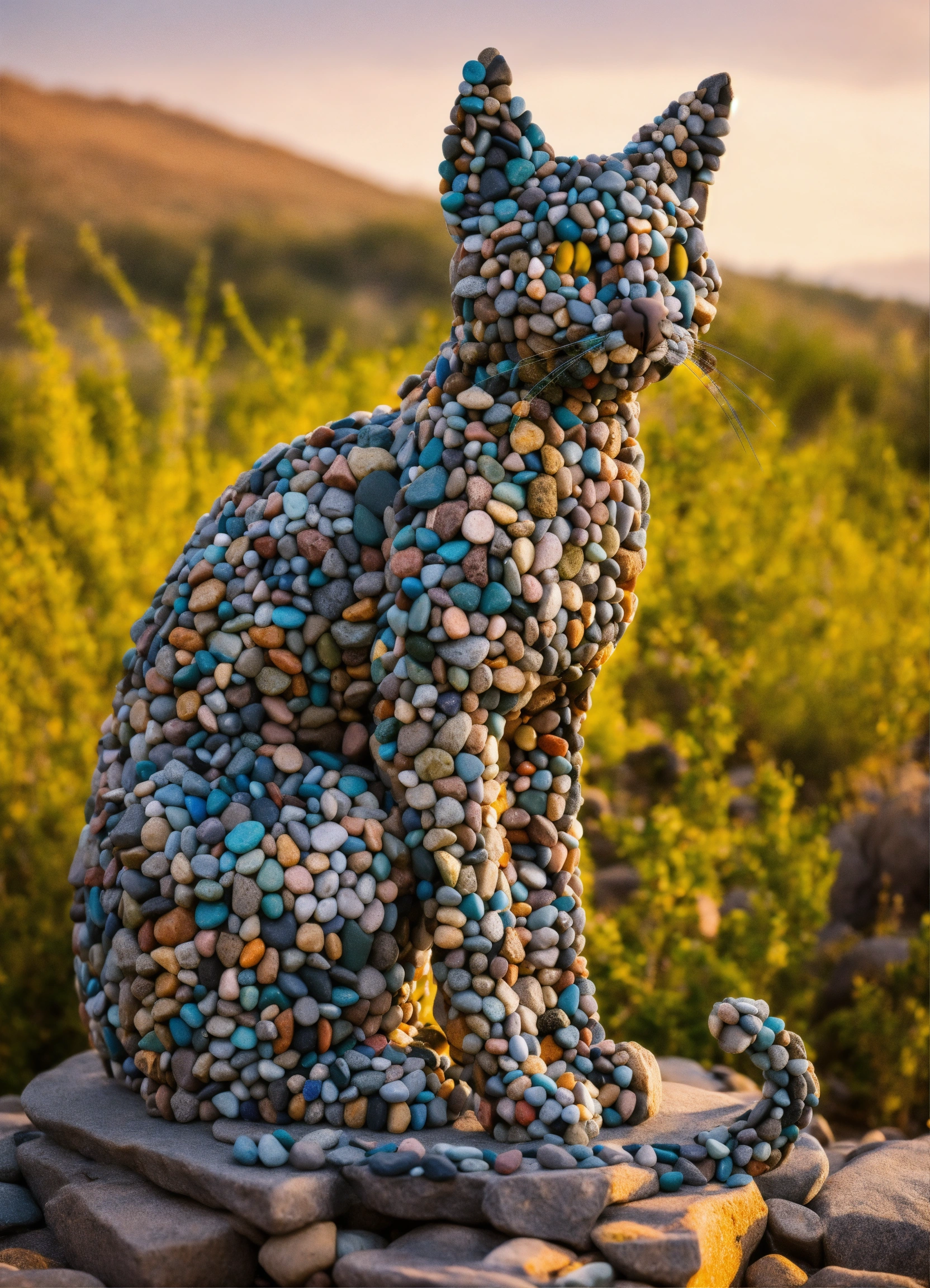 Lexica - Cat made from rocks