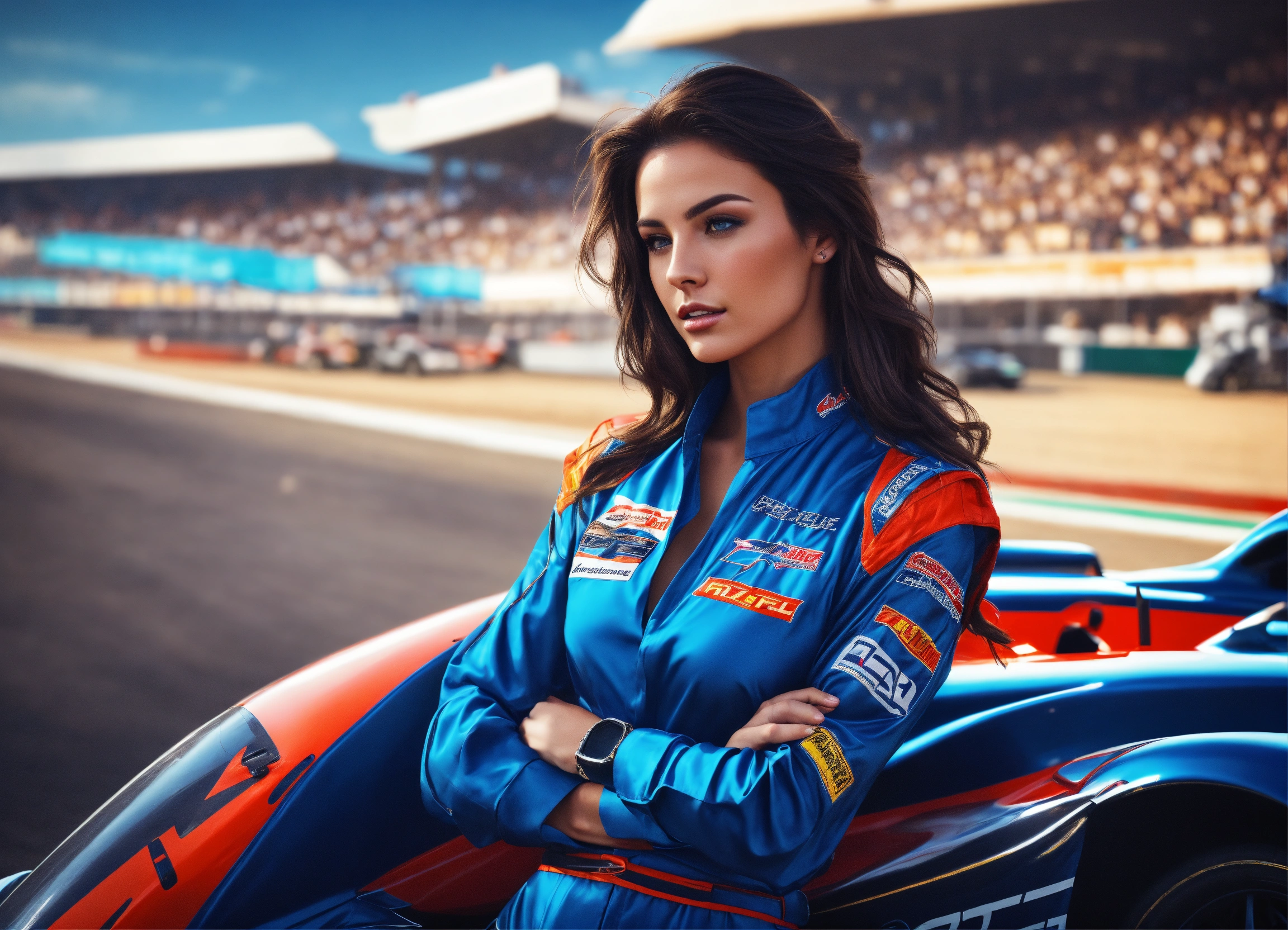 Lexica - Digital art and photorealistic picture of a Stunning brunette ...