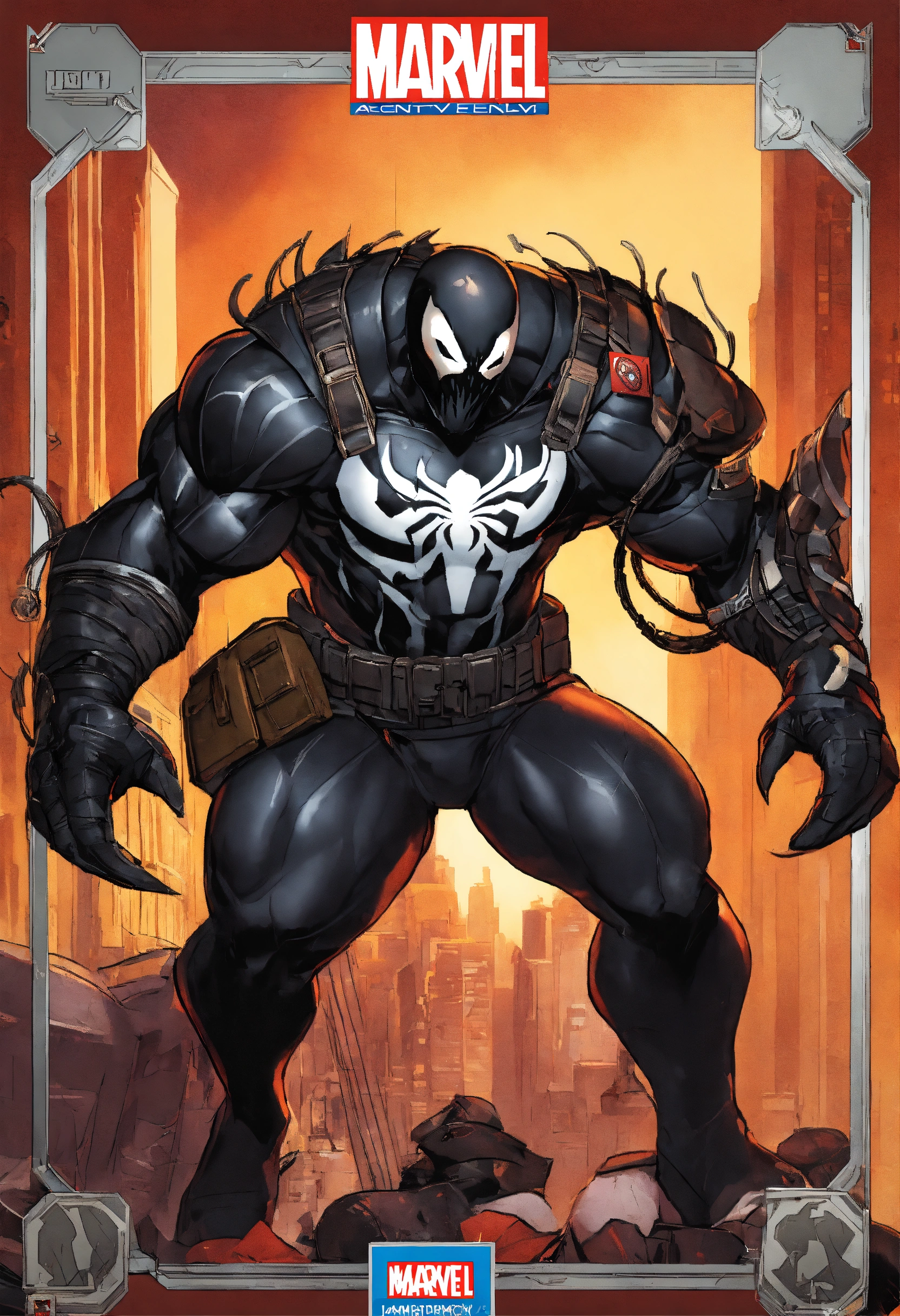 Lexica - Marvel agent venom with card game borders
