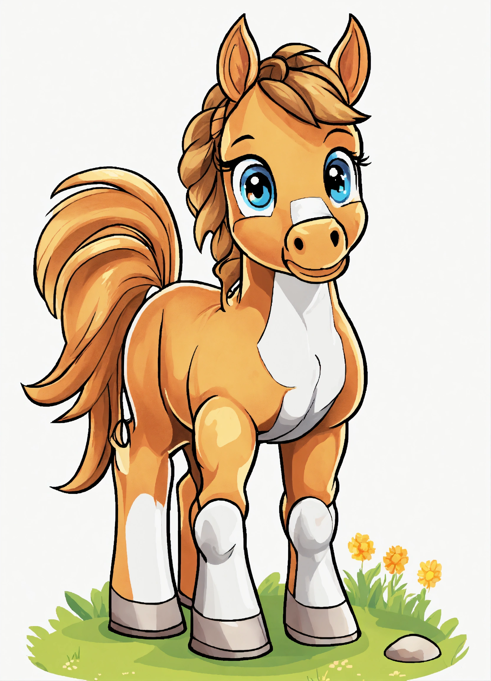 Lexica - Generate a cute Colt OF THE FARM illustration, resolution ...