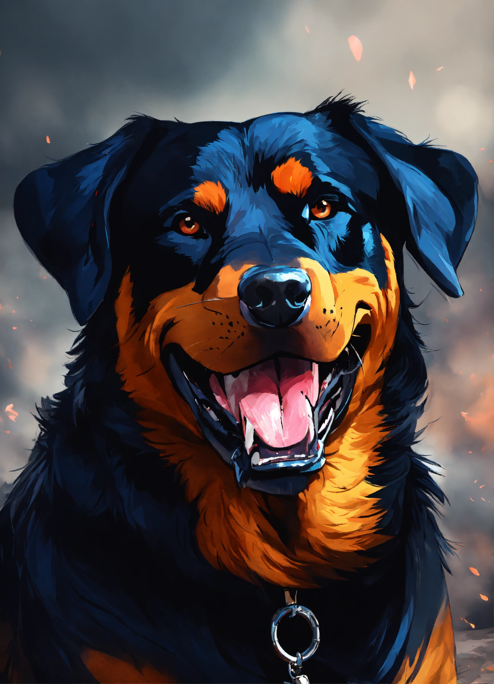 Lexica - Cool Rottweiller growling art style 8k trending on artstation