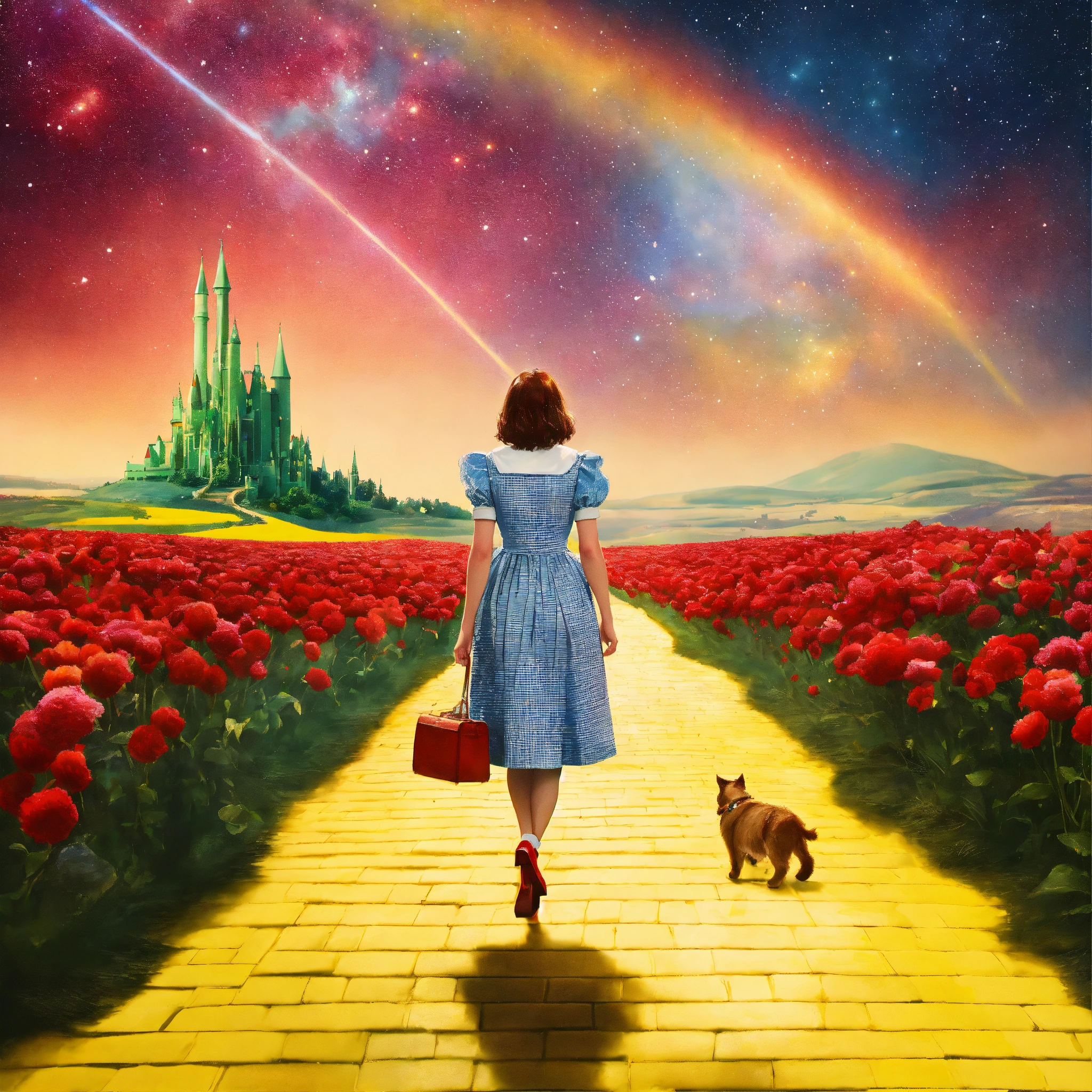 Lexica - A realistic photograph of Dorothy in The wizard of Oz wearing ...