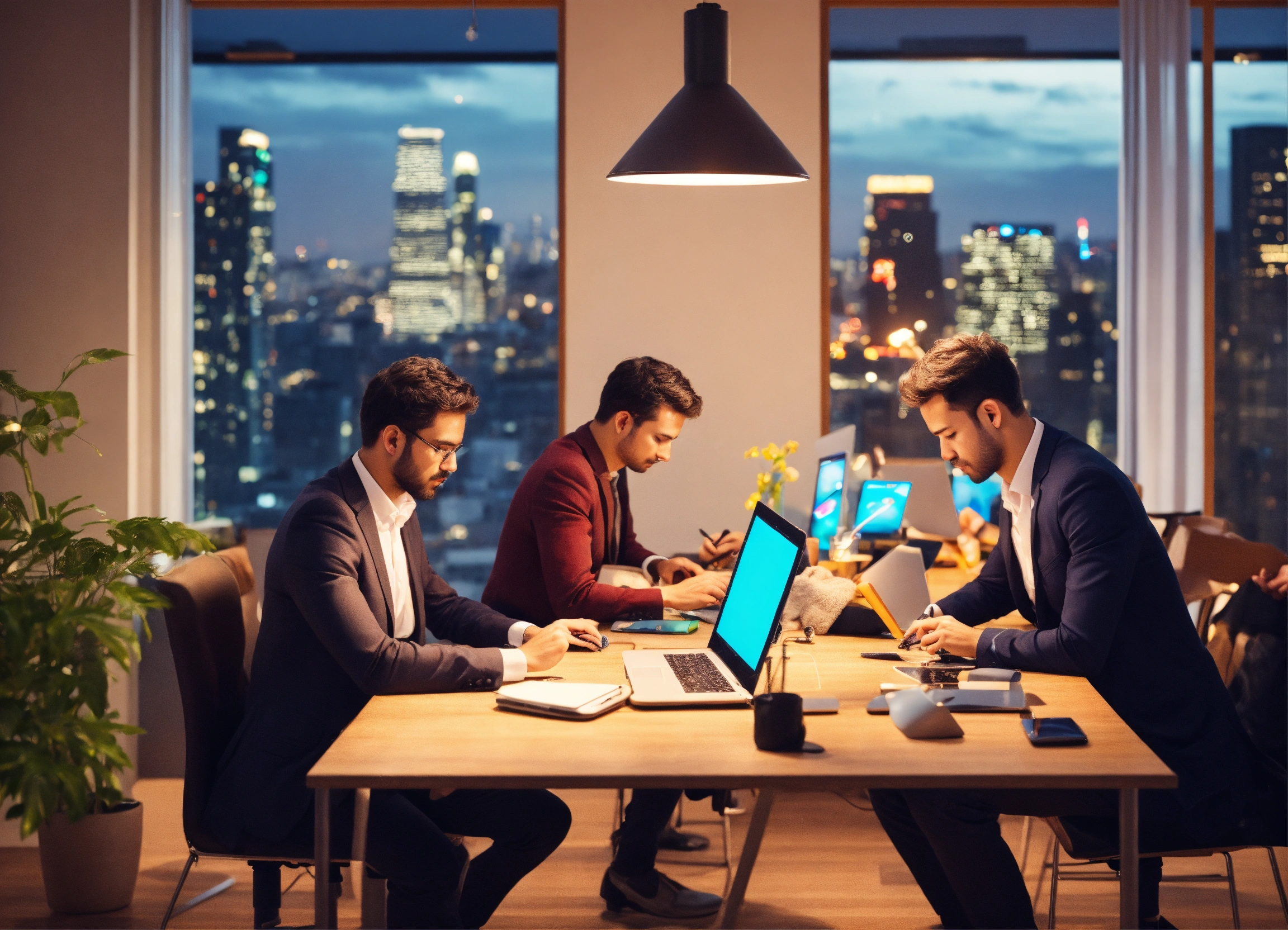 Lexica - A realistic image of entrepreneurs working on their Startup