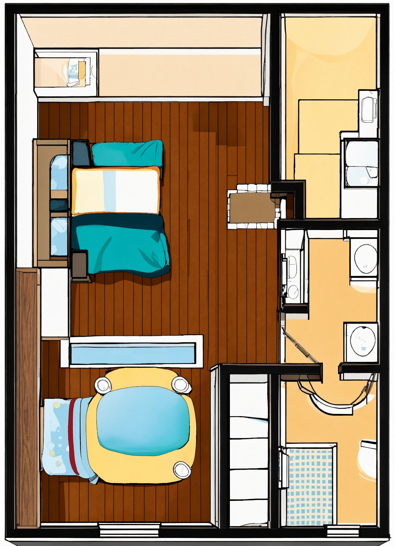 Lexica - Furniture layout, floor, detailed visual, high quality of a ...