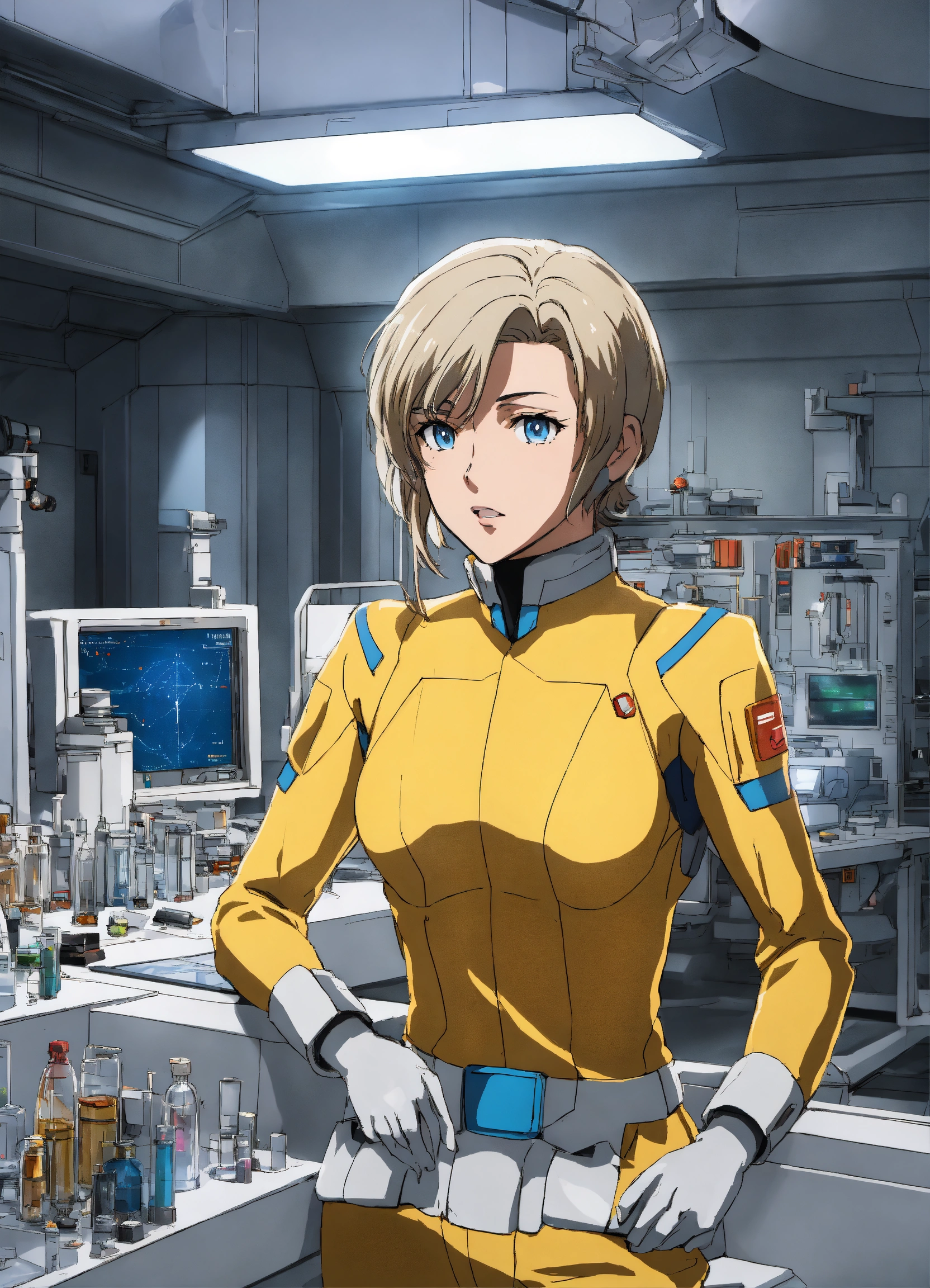 Lexica - Amuro Rey from Gundam, inside the White Base lab with lots of ...