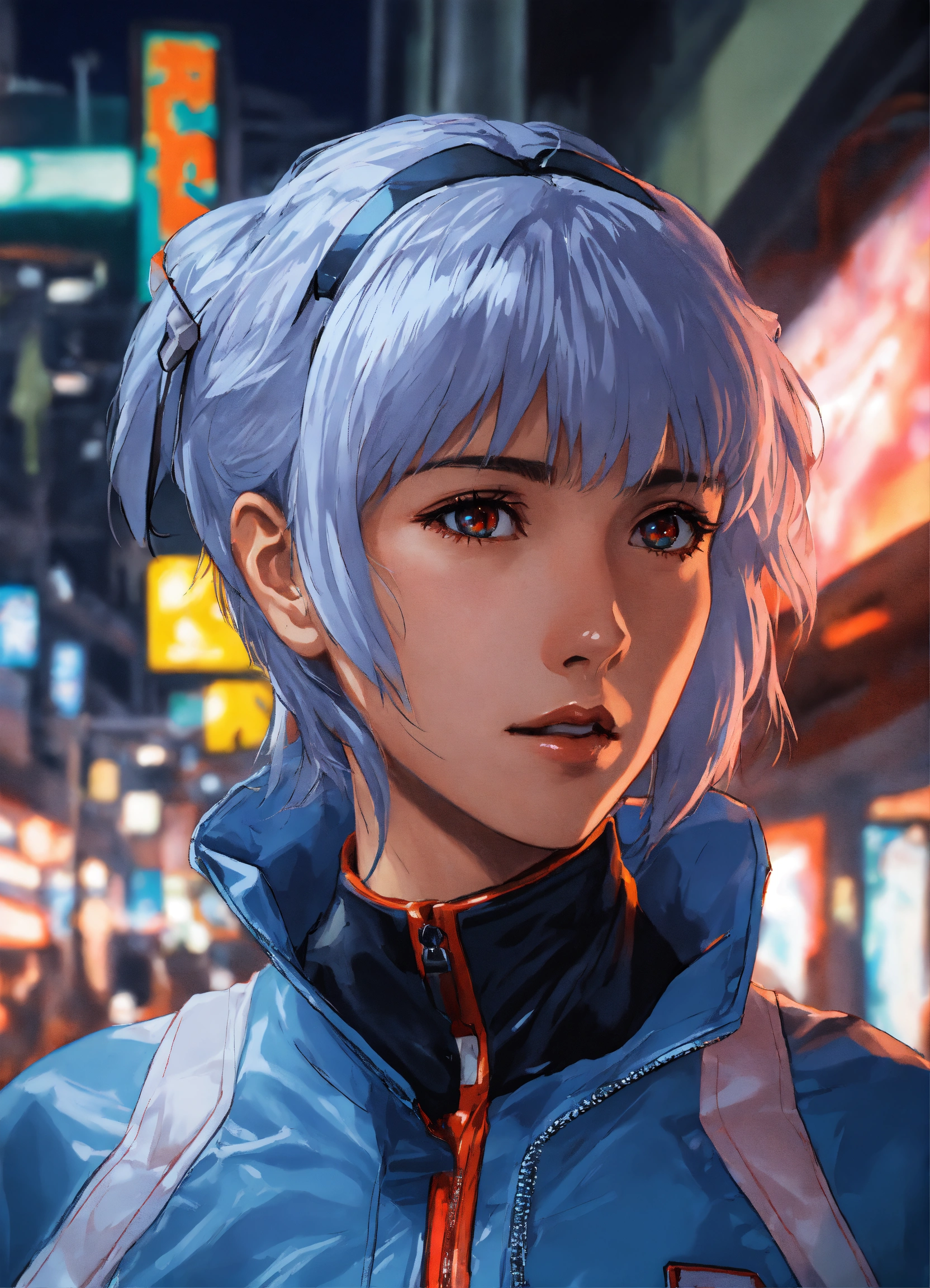 Lexica - Portrait of Rei Ayanami from Neon Genesis Evangelion, detailed