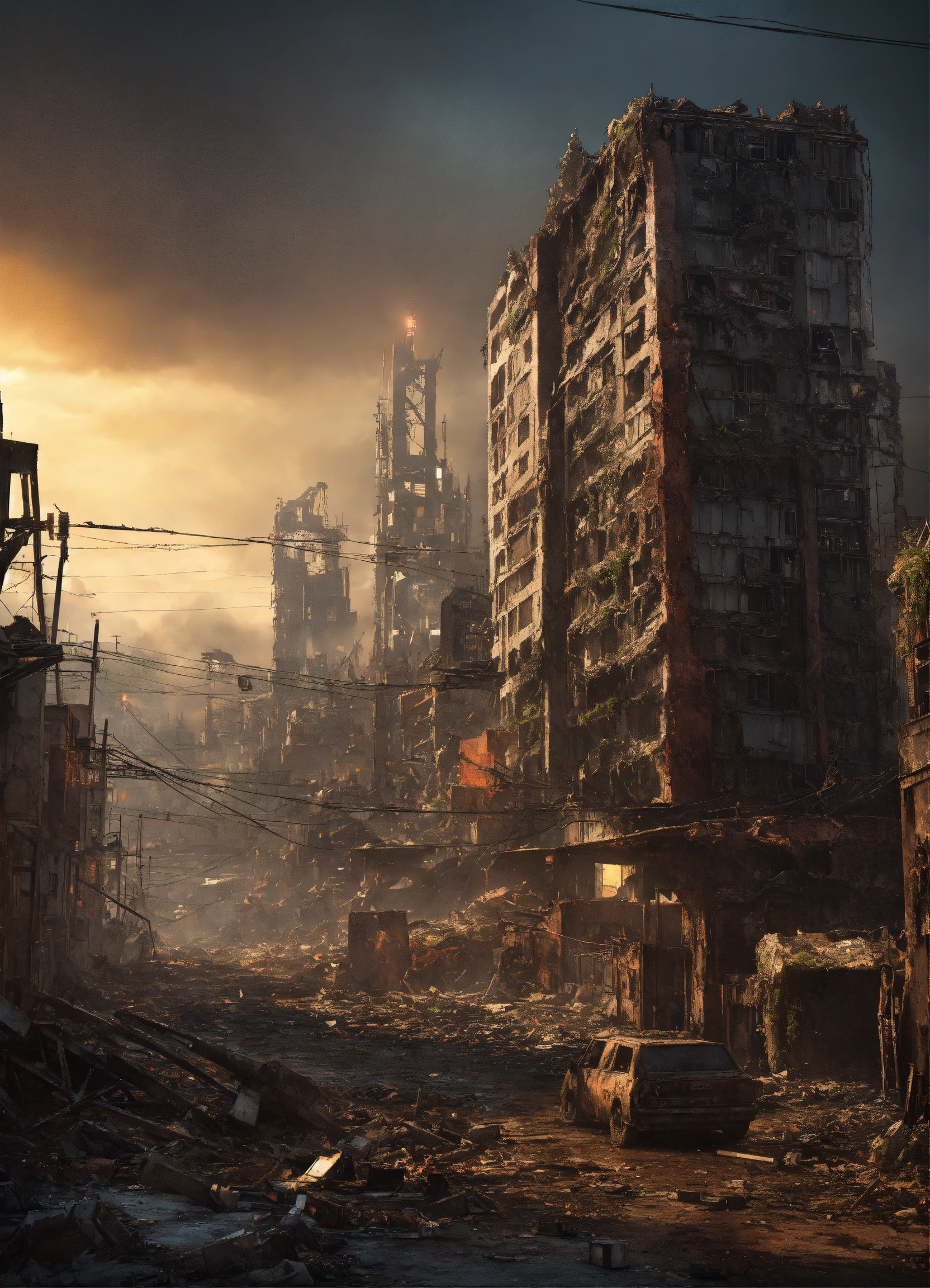 Lexica - Post apocalyptic futuristic city,shattered crystal spires ...
