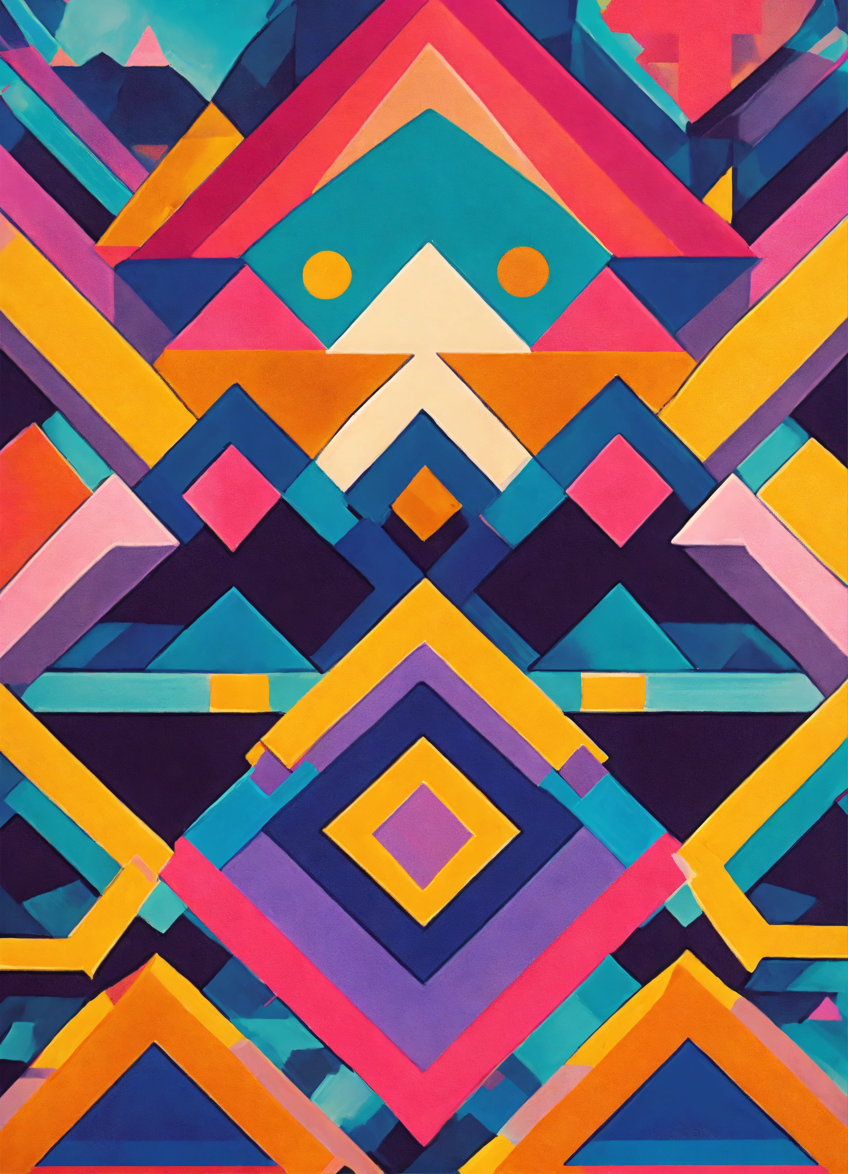Lexica - Geometric abstraction patterns, psychedelic hues, nostalgic ...
