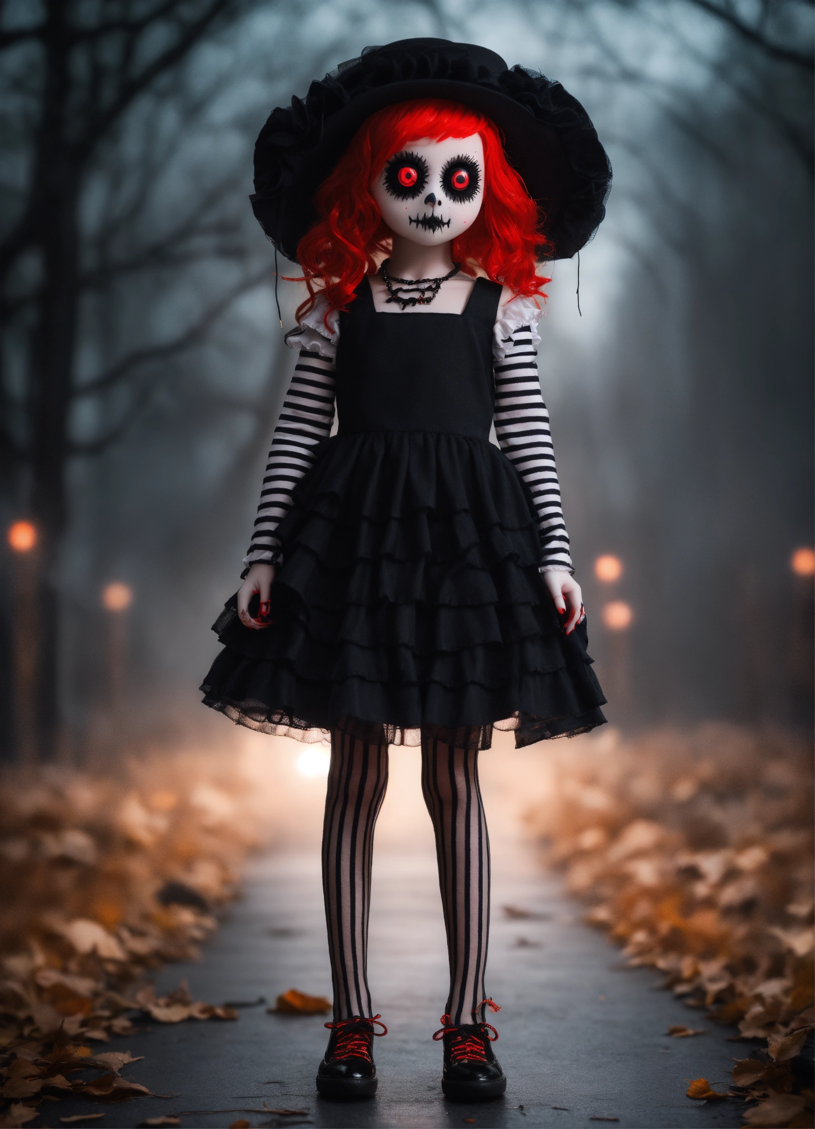 Lexica - A ghostly figure, 6 years, creepy haggard face, creepy, very ...