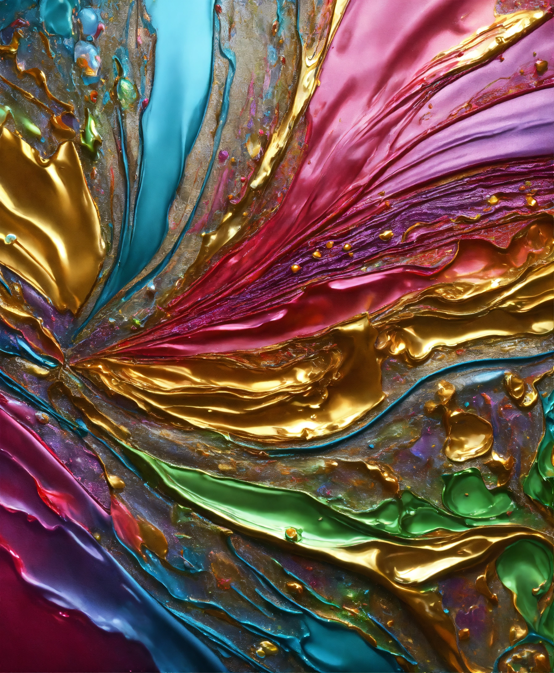 Lexica - Colorful abstract painting oil and water complex complicated ...