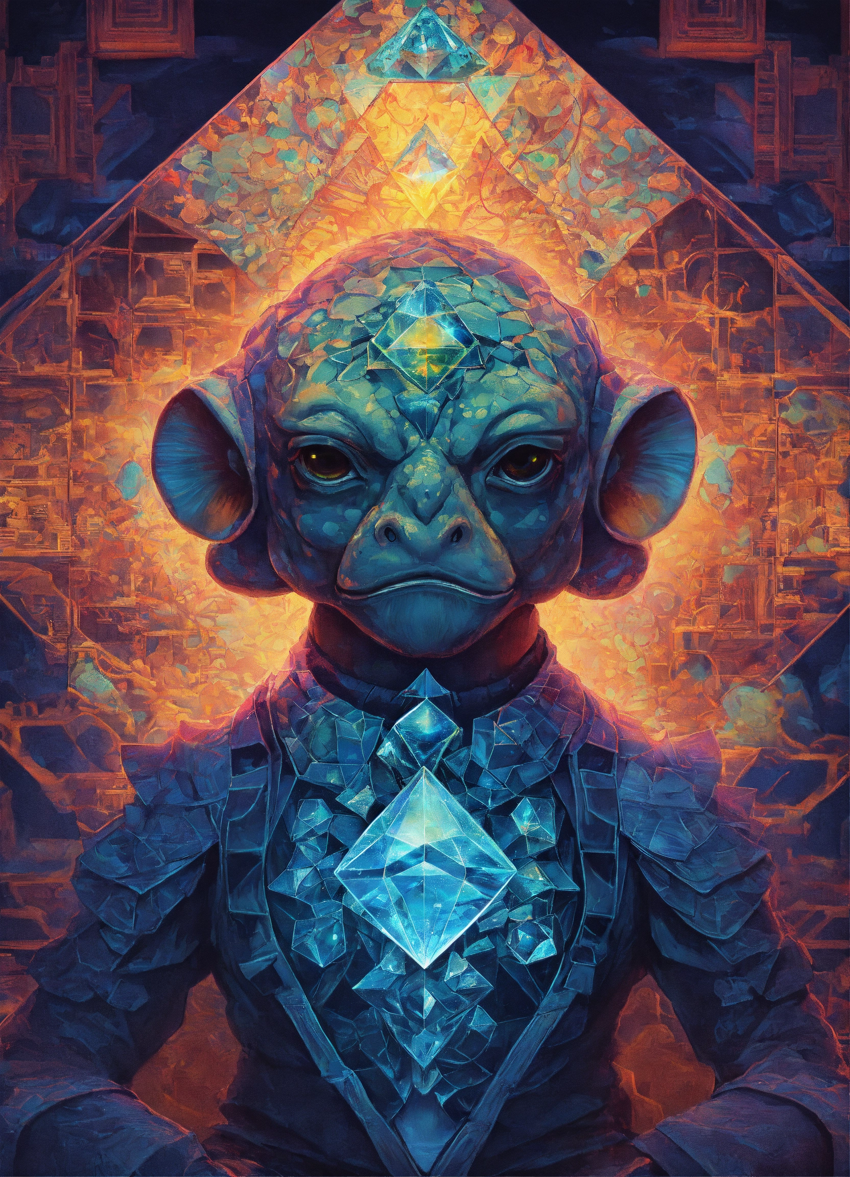 Lexica - Diamond Toad That is Samurai warrior that is meditating in a ...
