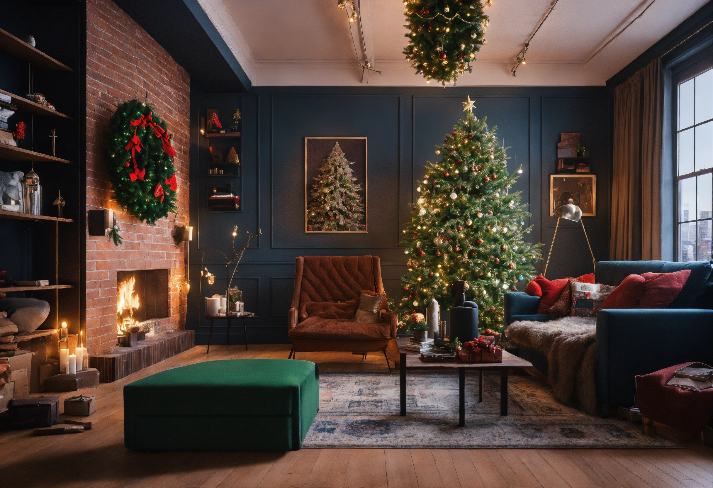 Lexica - A 90s Home Alone inspired interior design, a city loft in ...