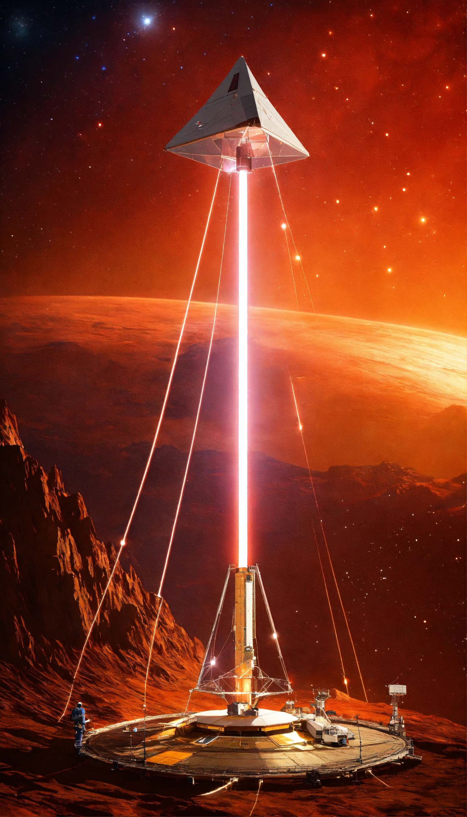 Lexica - A laser that propels a rocket with a solar sail to the planet ...