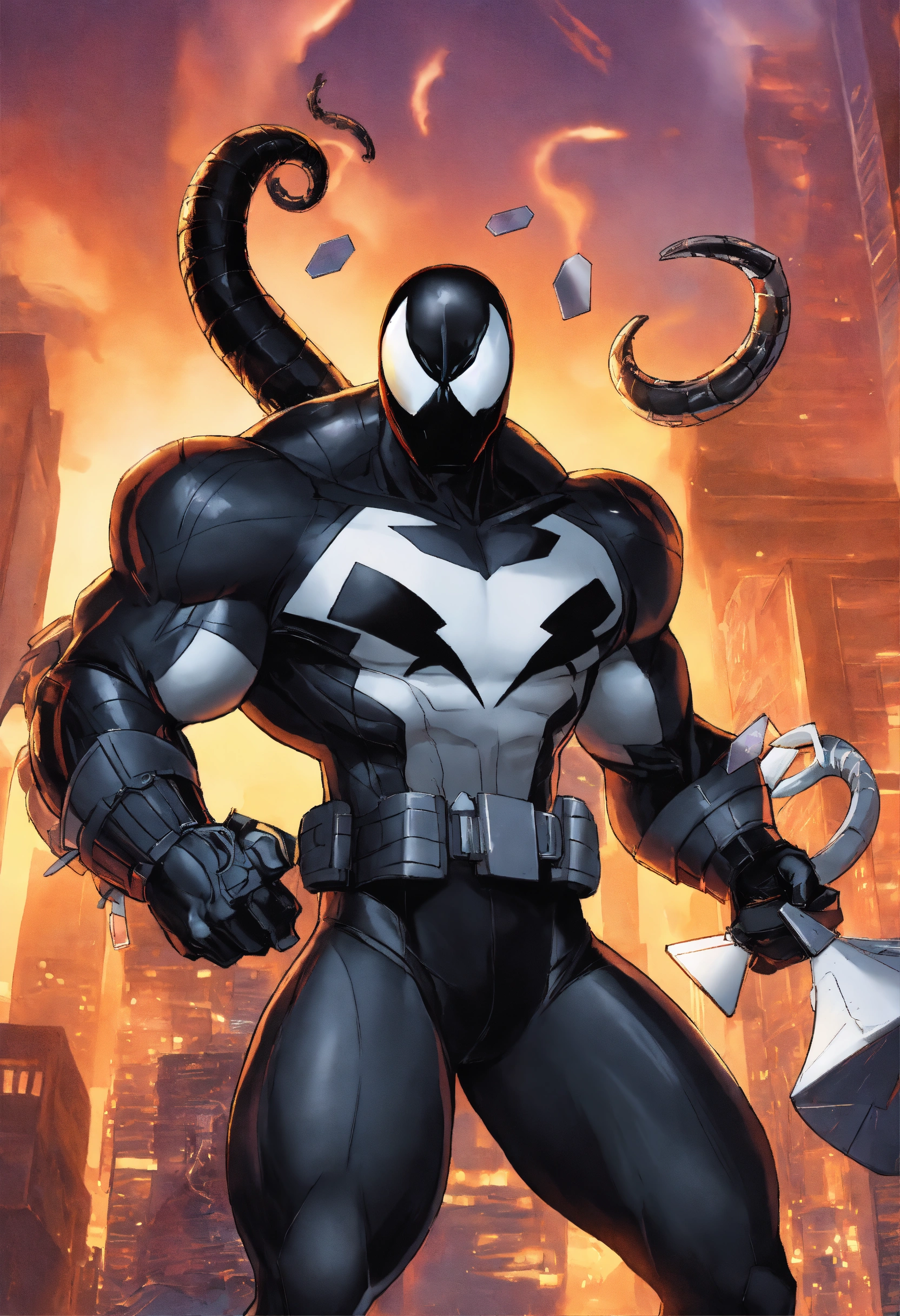 Lexica - Marvel animated agent venom with card game borders
