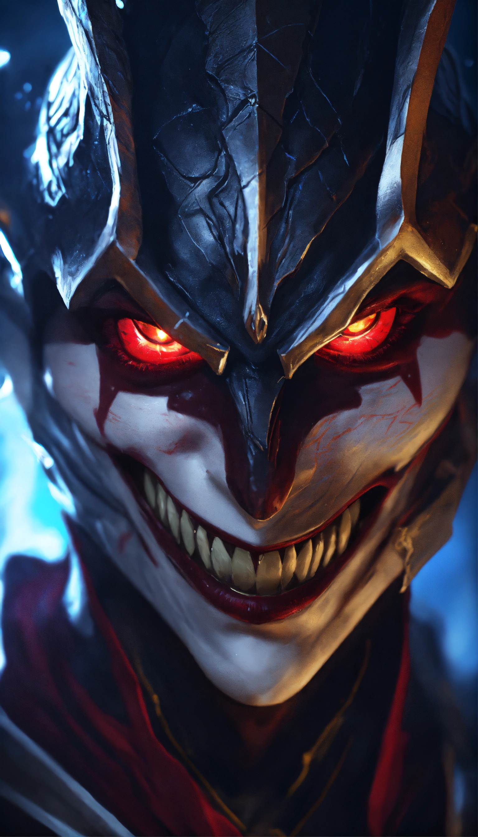Lexica - Shaco, league of legends, realist, dark, scary, detailed face ...