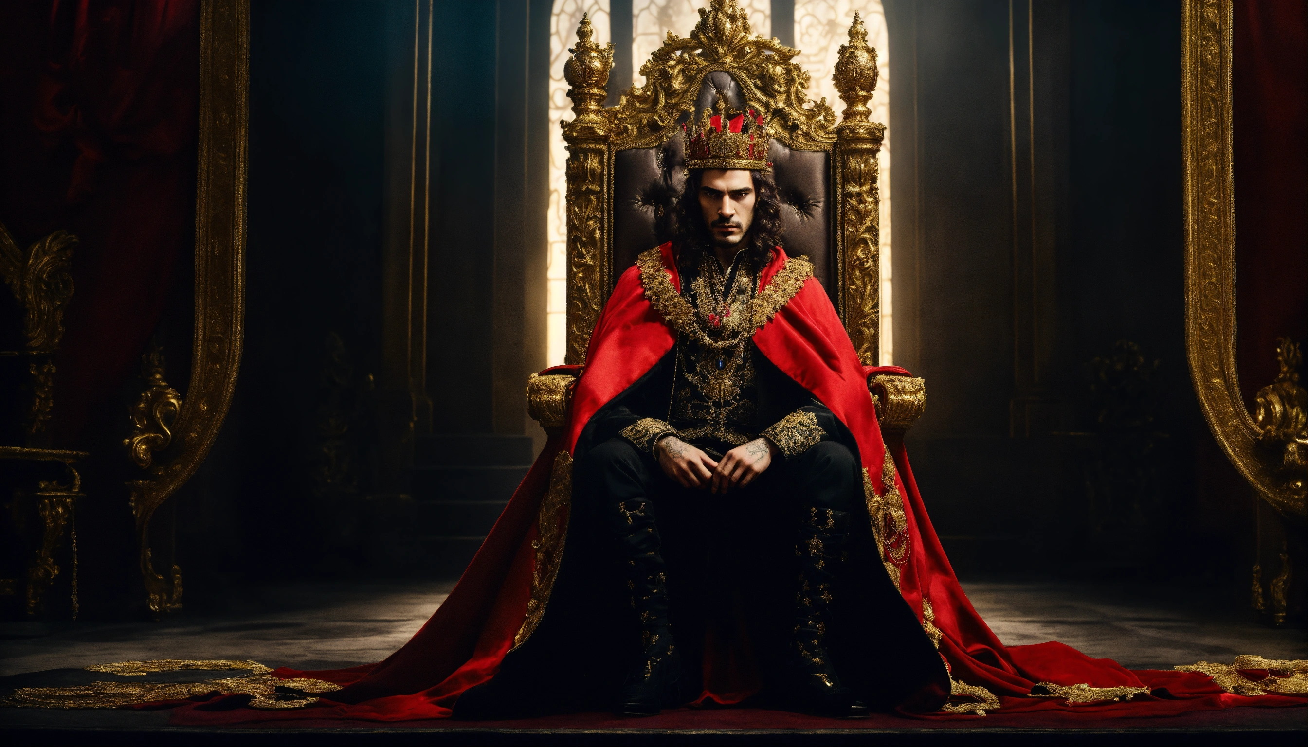 Lexica - Sinister, mysterious and dramatic portrait of a young handsome ...