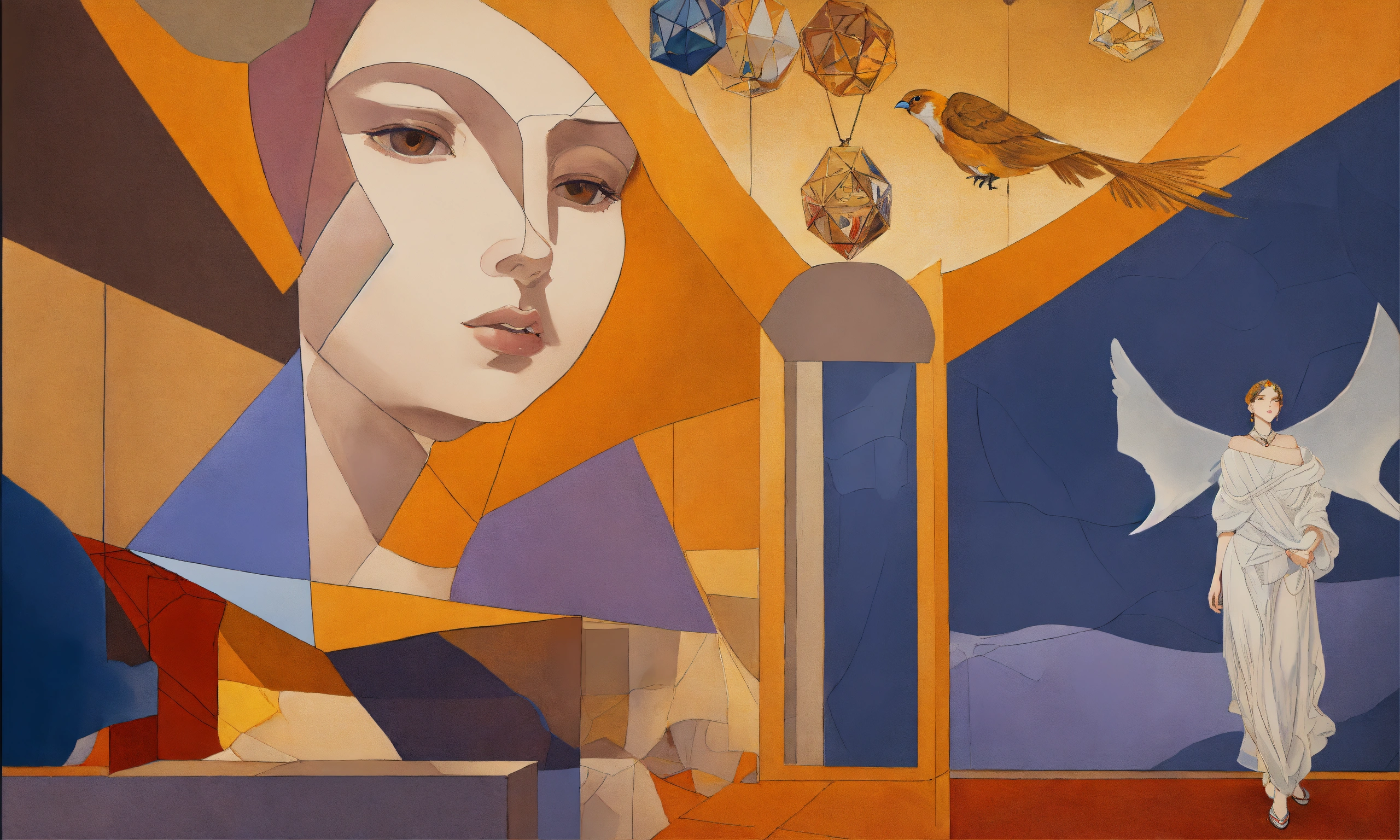 Lexica - Grotesque ceiling fresco, Heaven focused collage of platonic ...