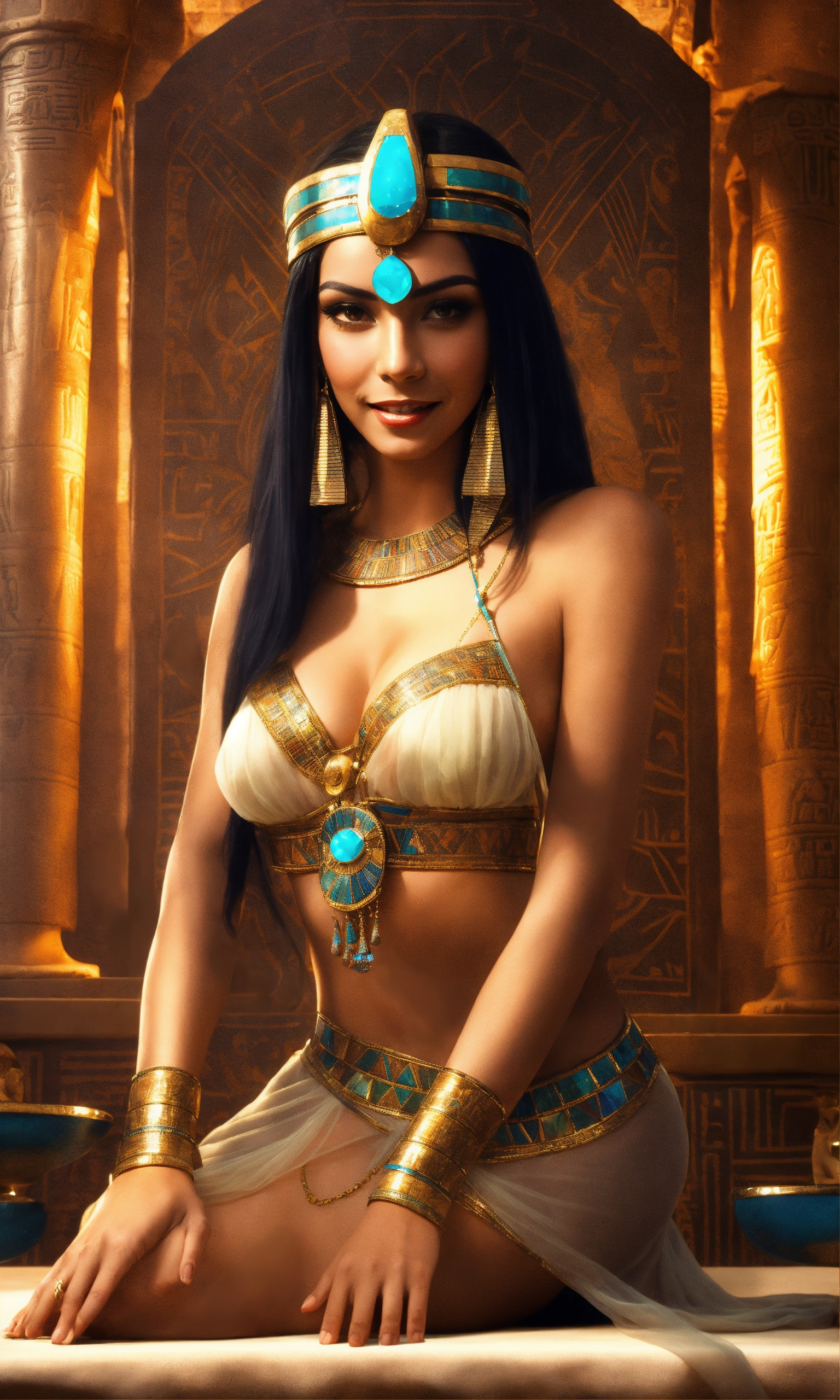 Lexica An Epic Fantasy Scene In Ancient Egypt Featuring Zandya Like A