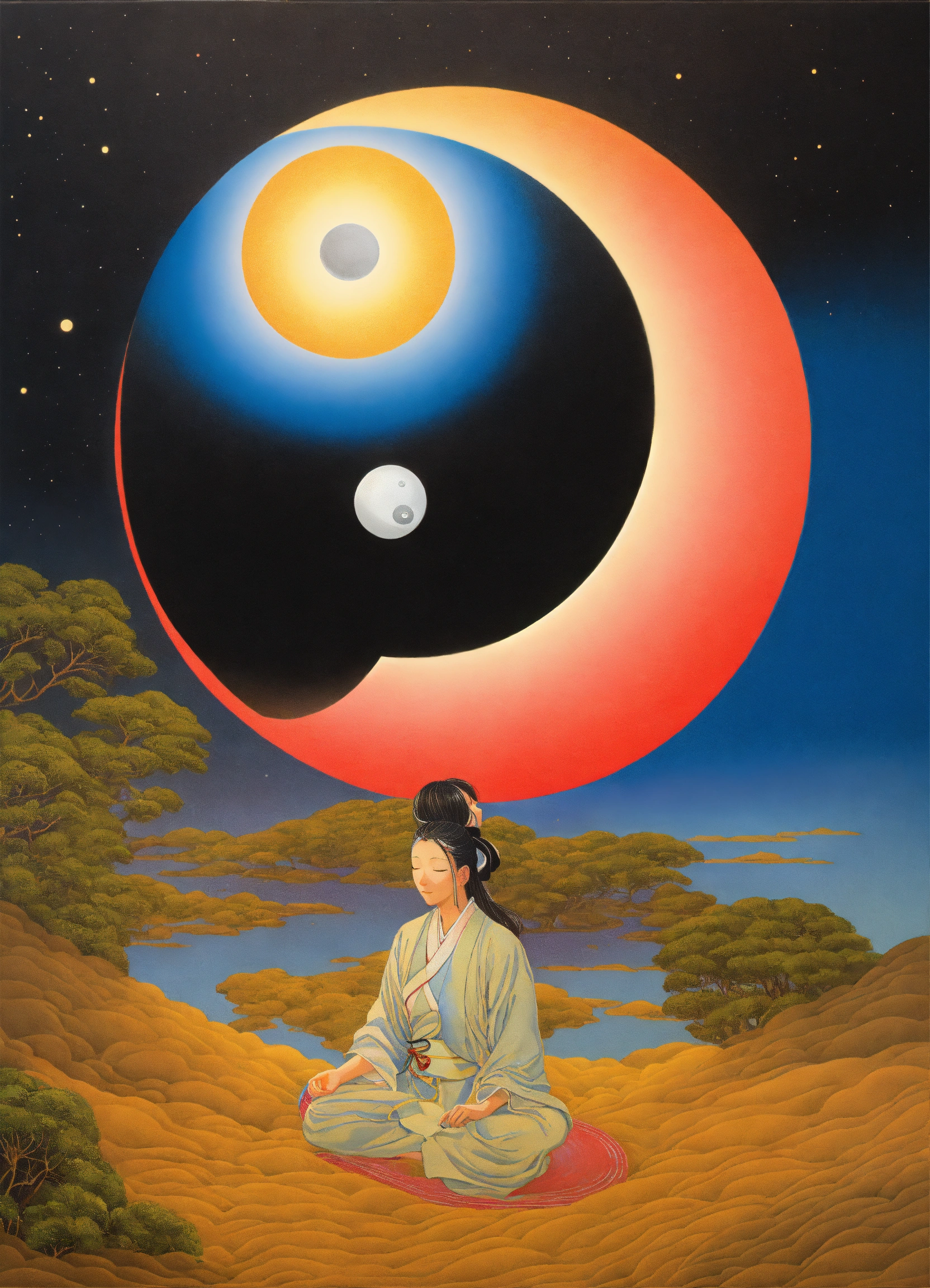 Lexica Yin And Yang Or Inner Peace Night And Day Meditating 4 