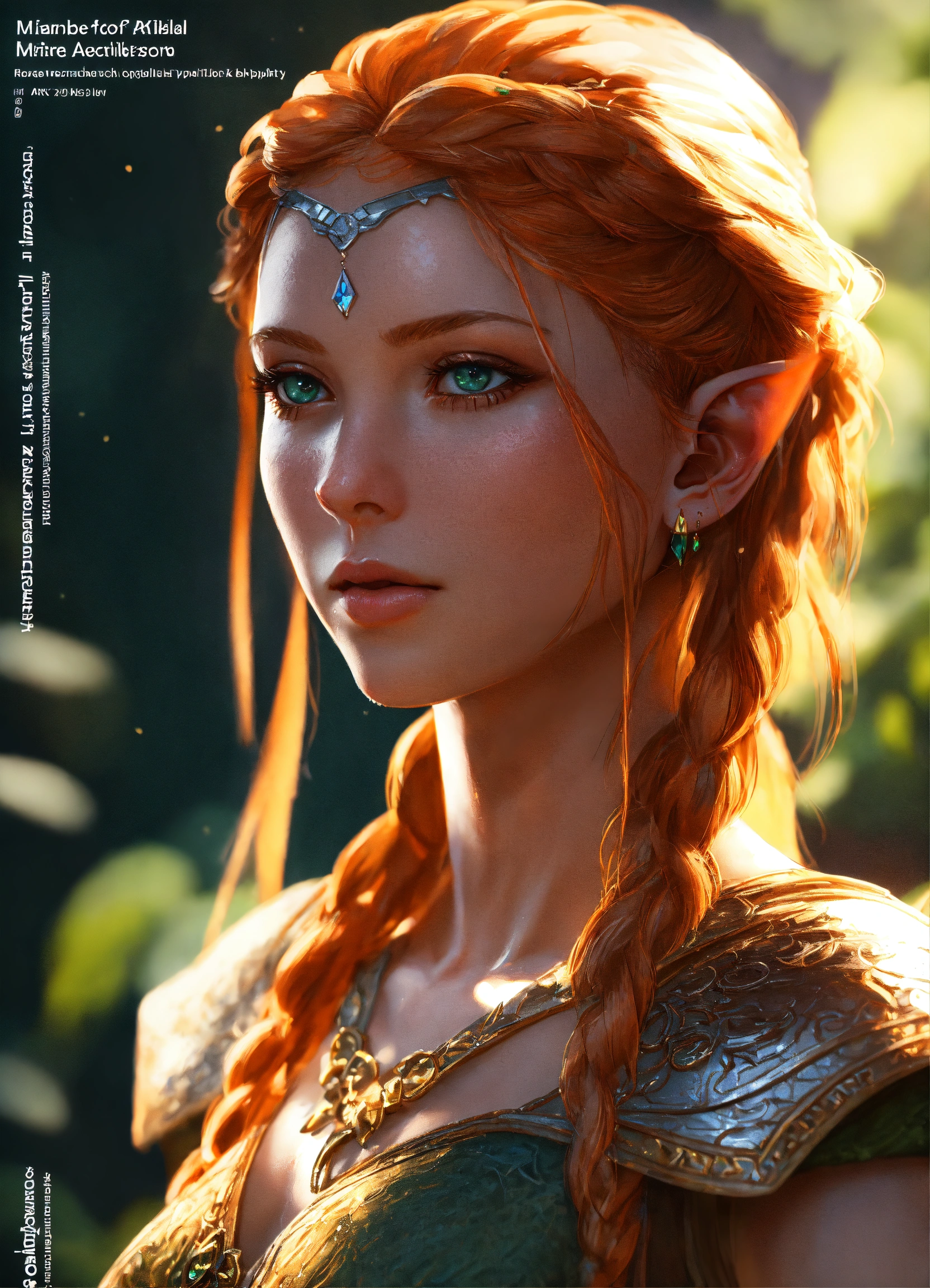 Lexica - Elf tribal girl, reddish blonde hair, shapely, full body ...
