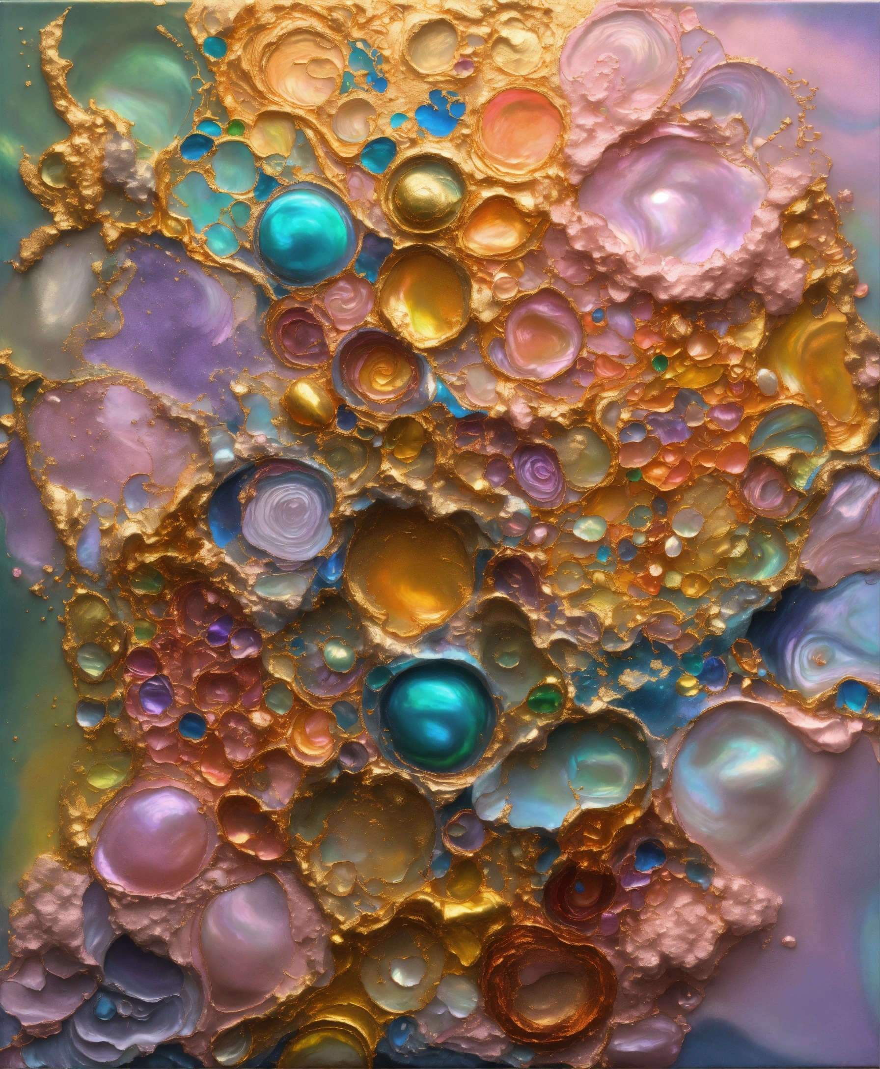 Lexica - Colorful abstract painting oil and water complex complicated ...