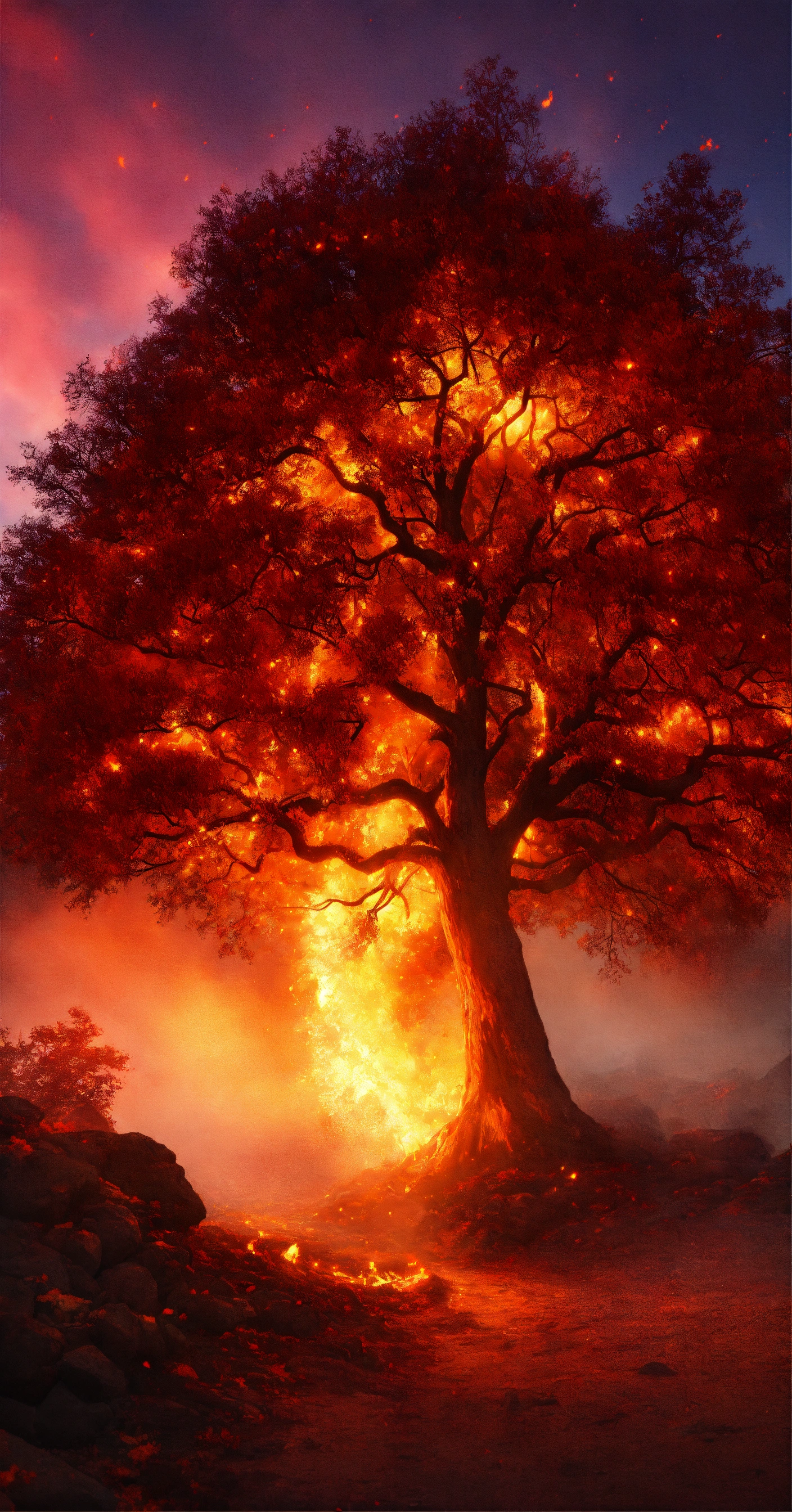 Lexica - Magical tree on fire