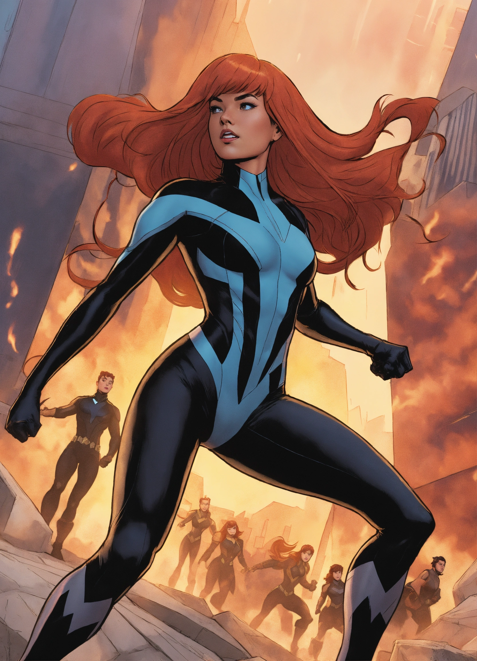 Lexica - Marvel Auran girl from inhumans tv show animated in action ...
