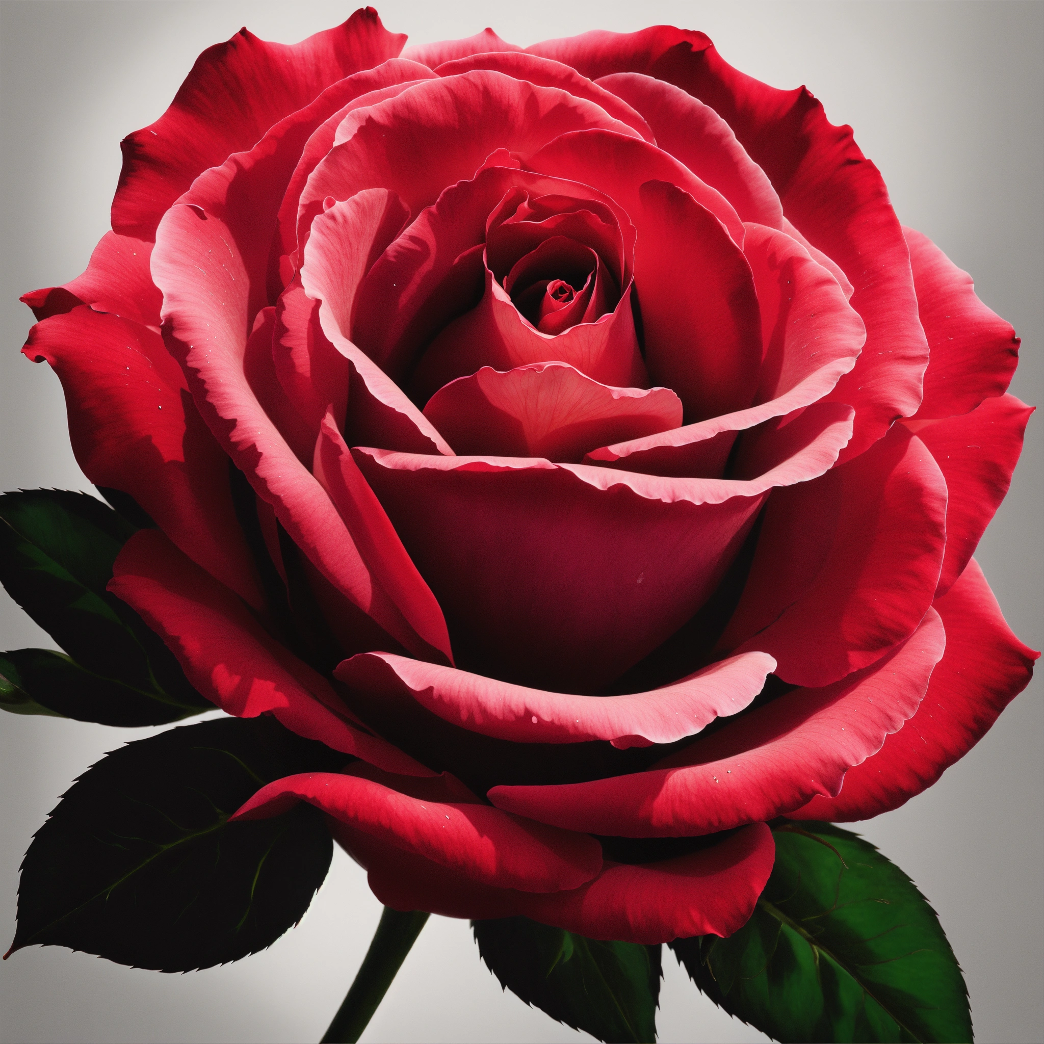 Lexica - Visualize a vector logo of a vibrant, crimson rose with