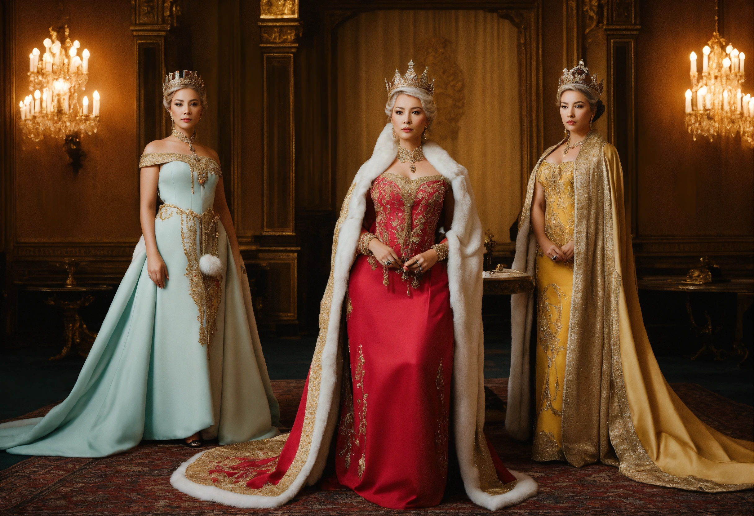 Lexica - Take photos of different queens in reference style,White skin ...