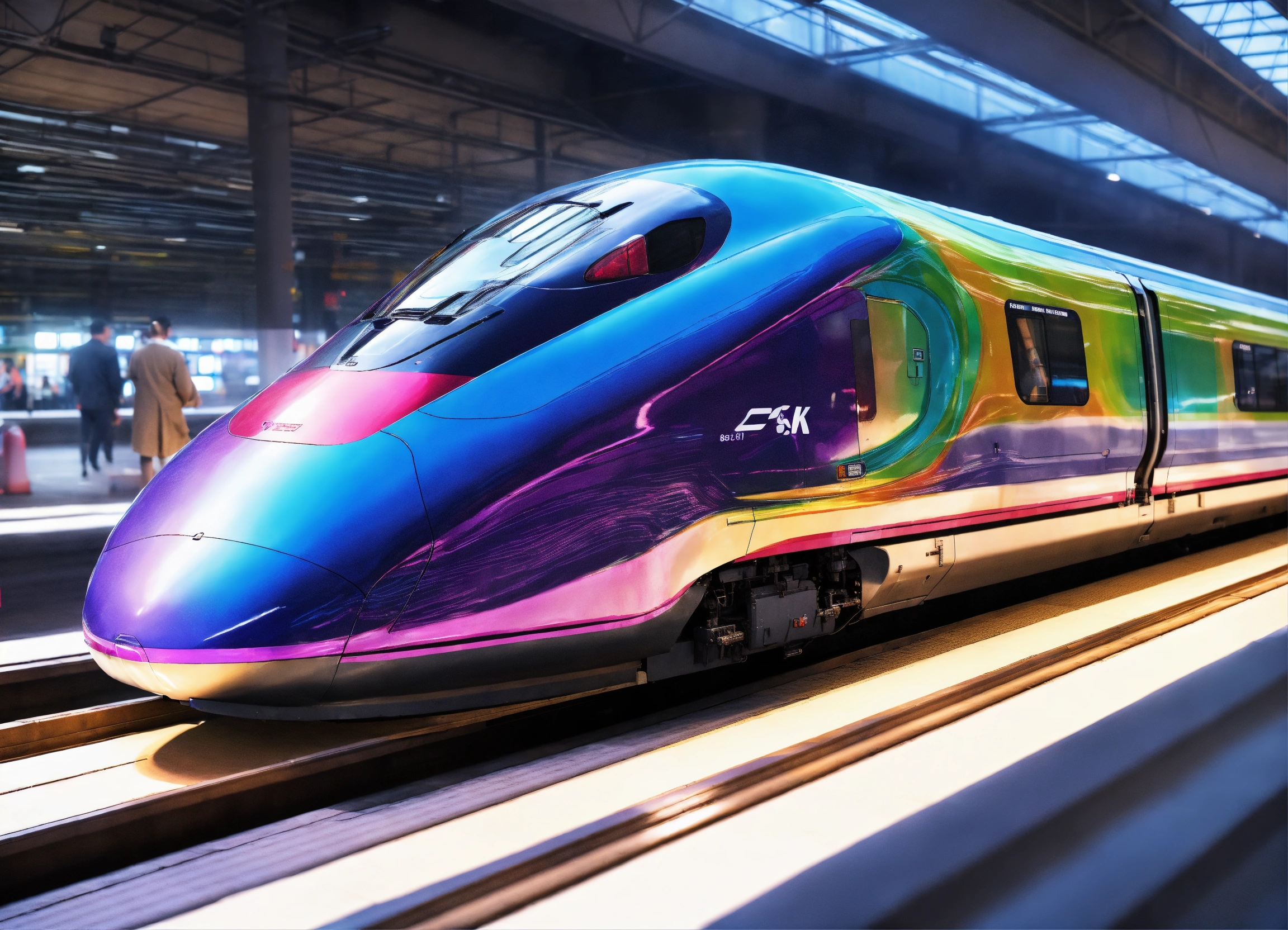 Lexica - Future bullet train,rainbow body,8k , masterpiece